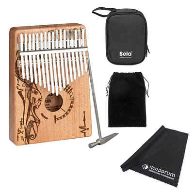 Sela Kalimba SE250 Mahagoni 17 Peaceful Mind mit Tuch