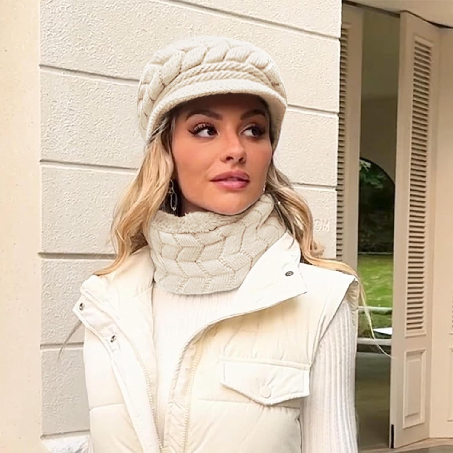 Coonoor Strickmütze Damen Wintermütze aus dickem, Warm gefütterte Strickmüt günstig online kaufen