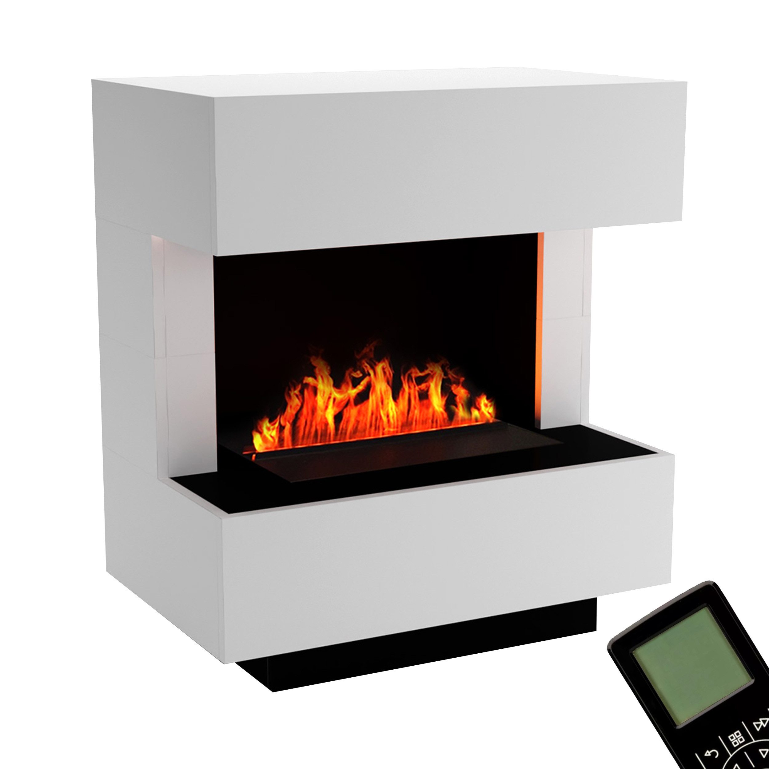 GLOW FIRE Elektrokamin Kleist Wasserdampf Kamin, Elektrischer Kamin, Wasserdampfkamin mit 3D Feuer und Knisterfunktion