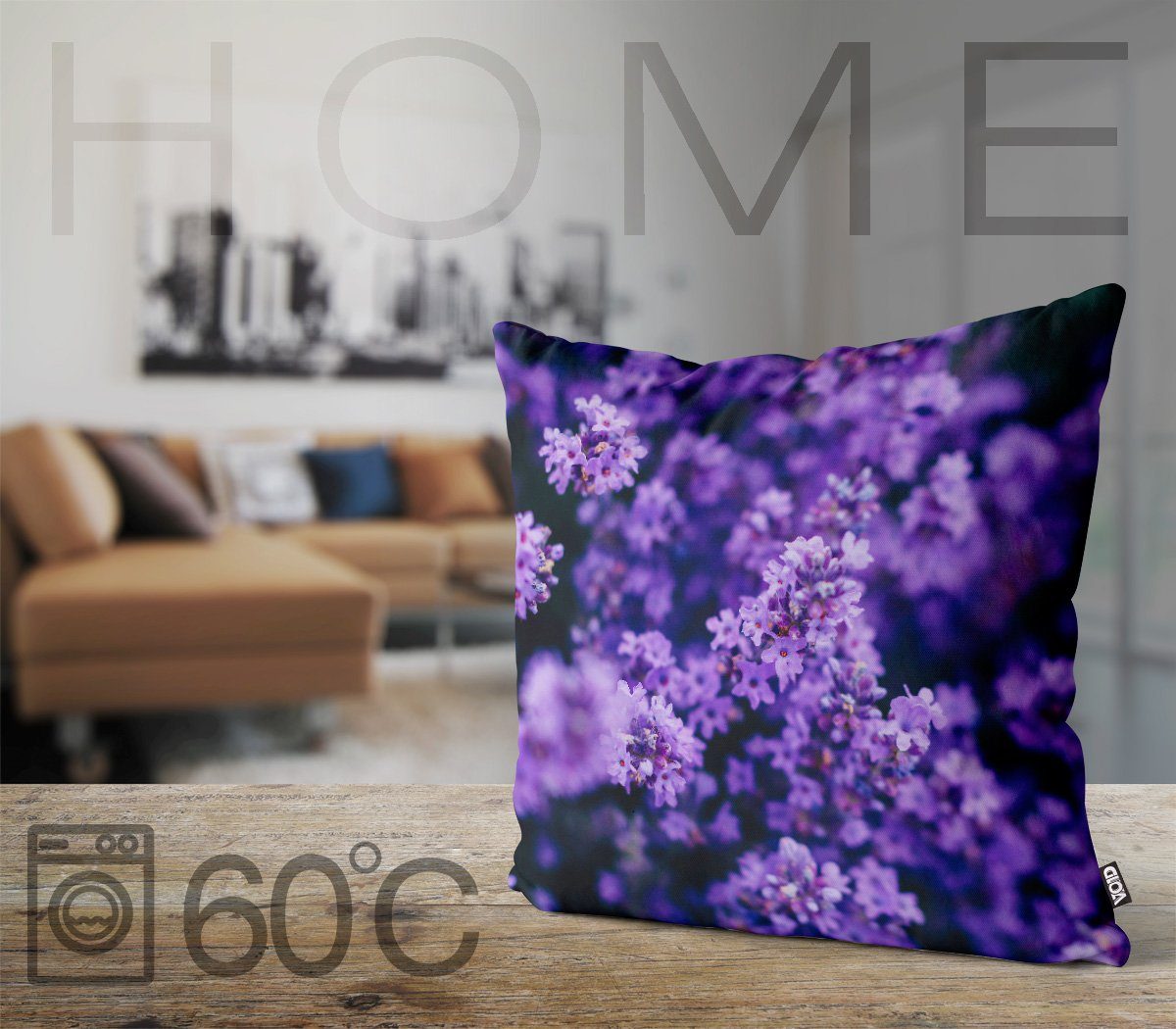 VOID Kissenbezug, (1 Stück), Lavendel Blüte Blume Lila Garten Lavendel Blüte Blume Lila Garten Lav