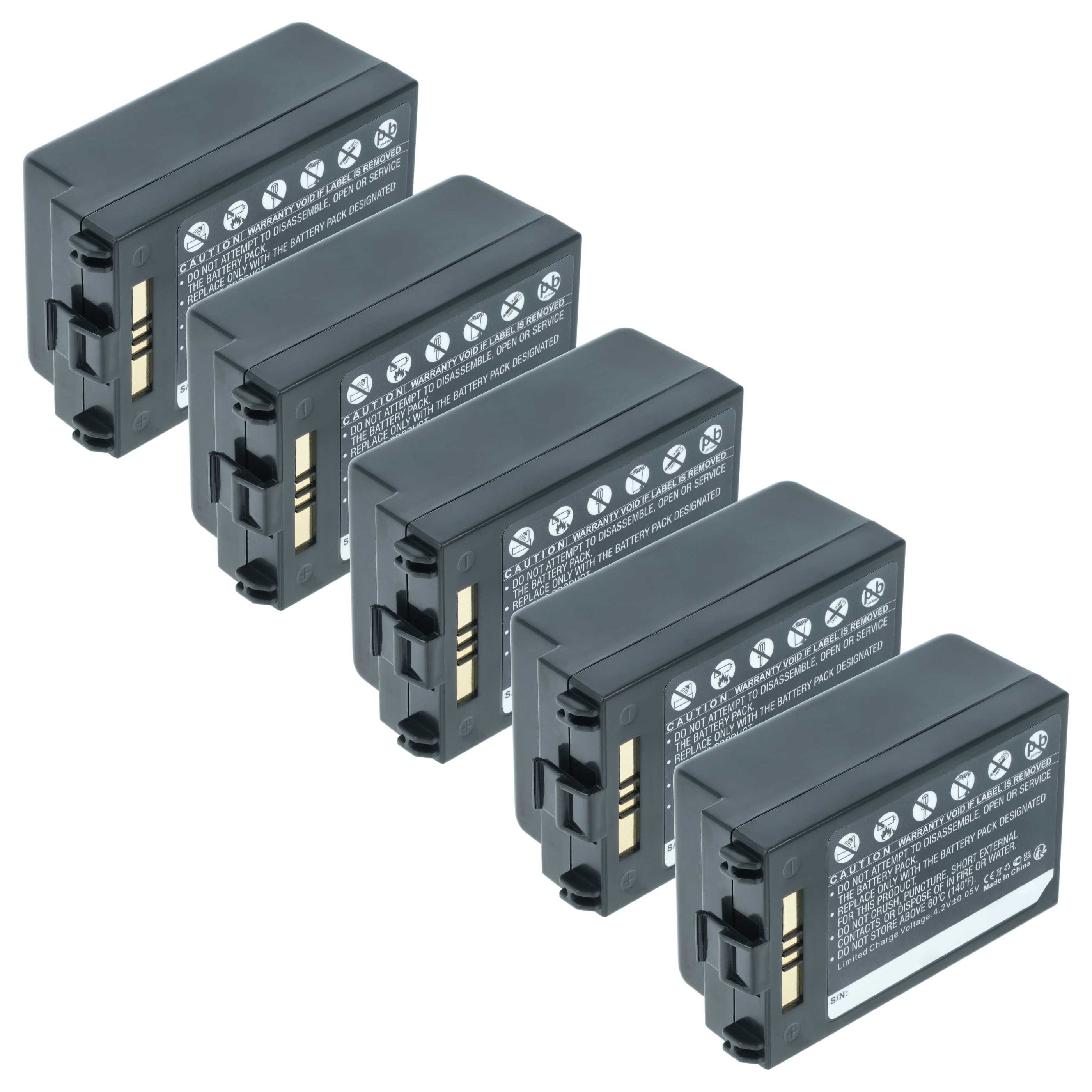 vhbw Akku Ersatz für Symbol BTRY-MC70EAB00, BTRY-MC70EAB02, 82-71365-01, Akku Akku Li-Ion 3800 mAh (3,7 V, 5 St), Leistungsfähige Austausch-Akkus für POS-Gerät, Wiederaufladbar, Jede