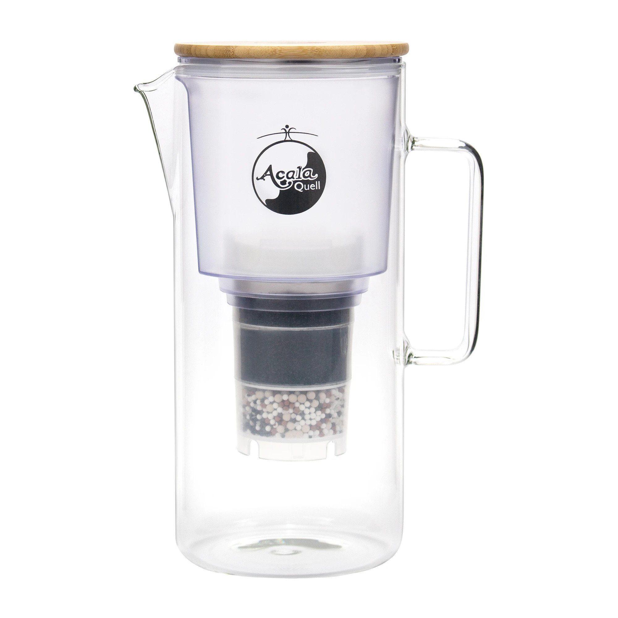 AcalaQuell Фильтры для воды Kannenfilter aus Glas - Silizia, inkl. 1x Mikroschwamm und 1x Фильтрыkartusche