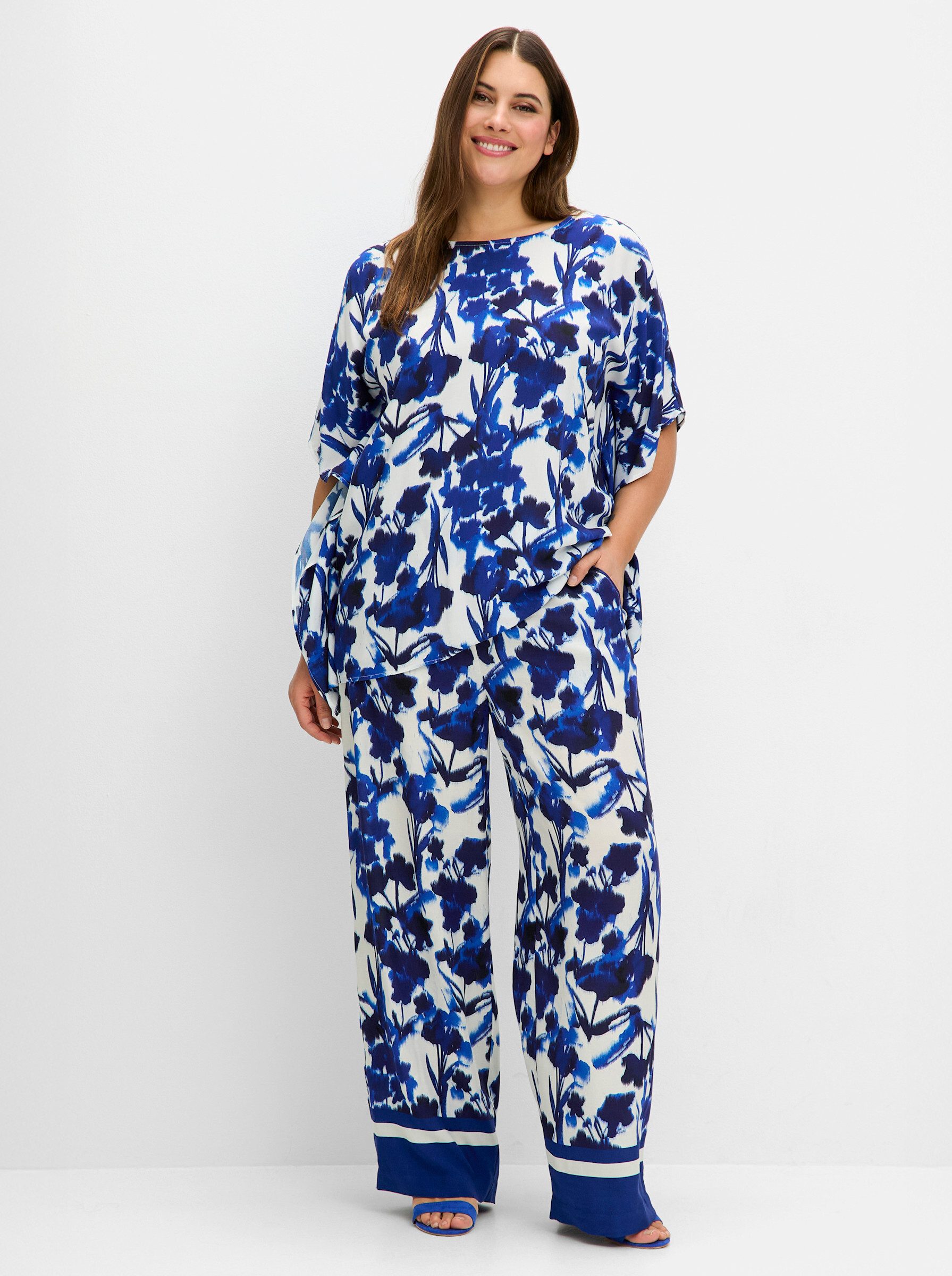 Sheego Jerseyhose Hose Innenbeinlänge ca. 77 günstig online kaufen