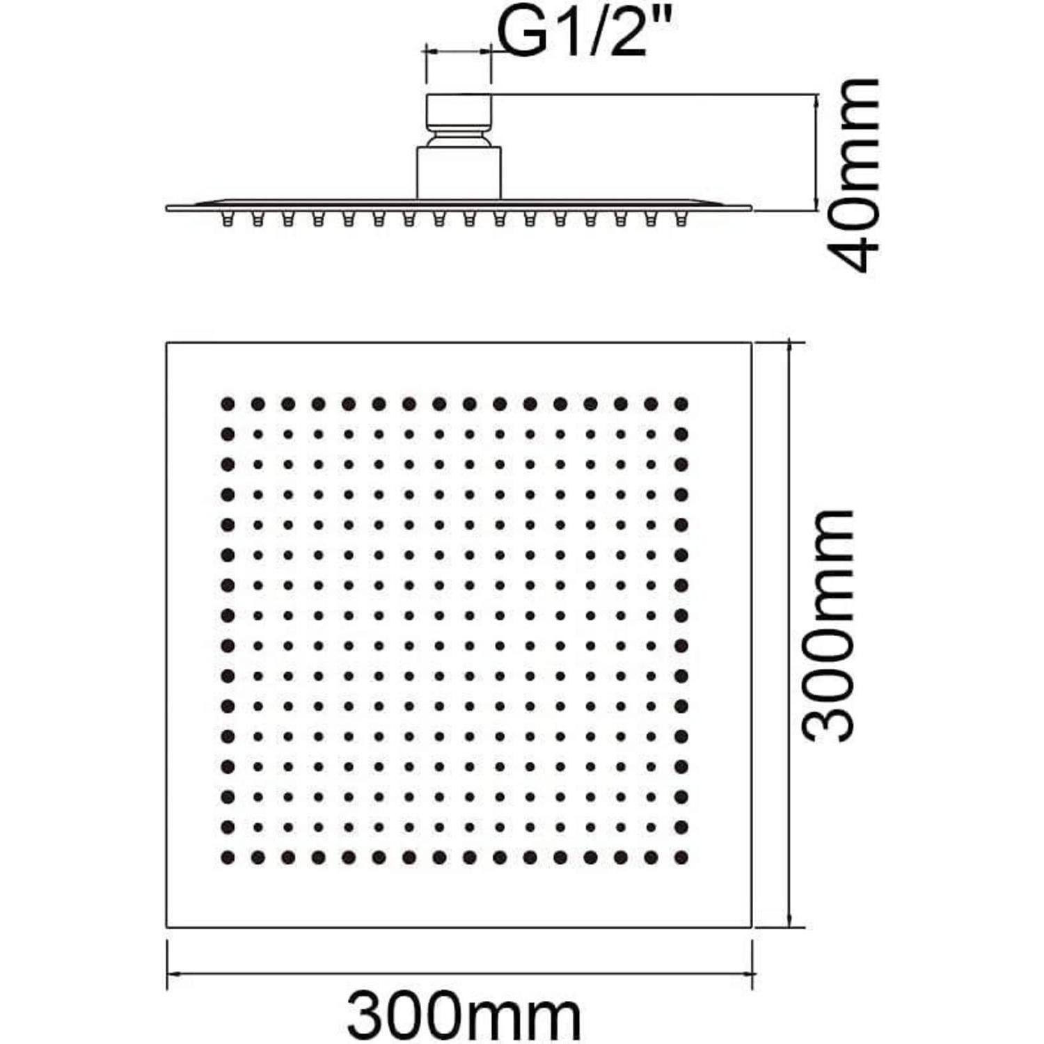 LuxusKollektion Regenduschkopf Regendusche Duschkopf 12 Zoll Edelstahl Anti günstig online kaufen