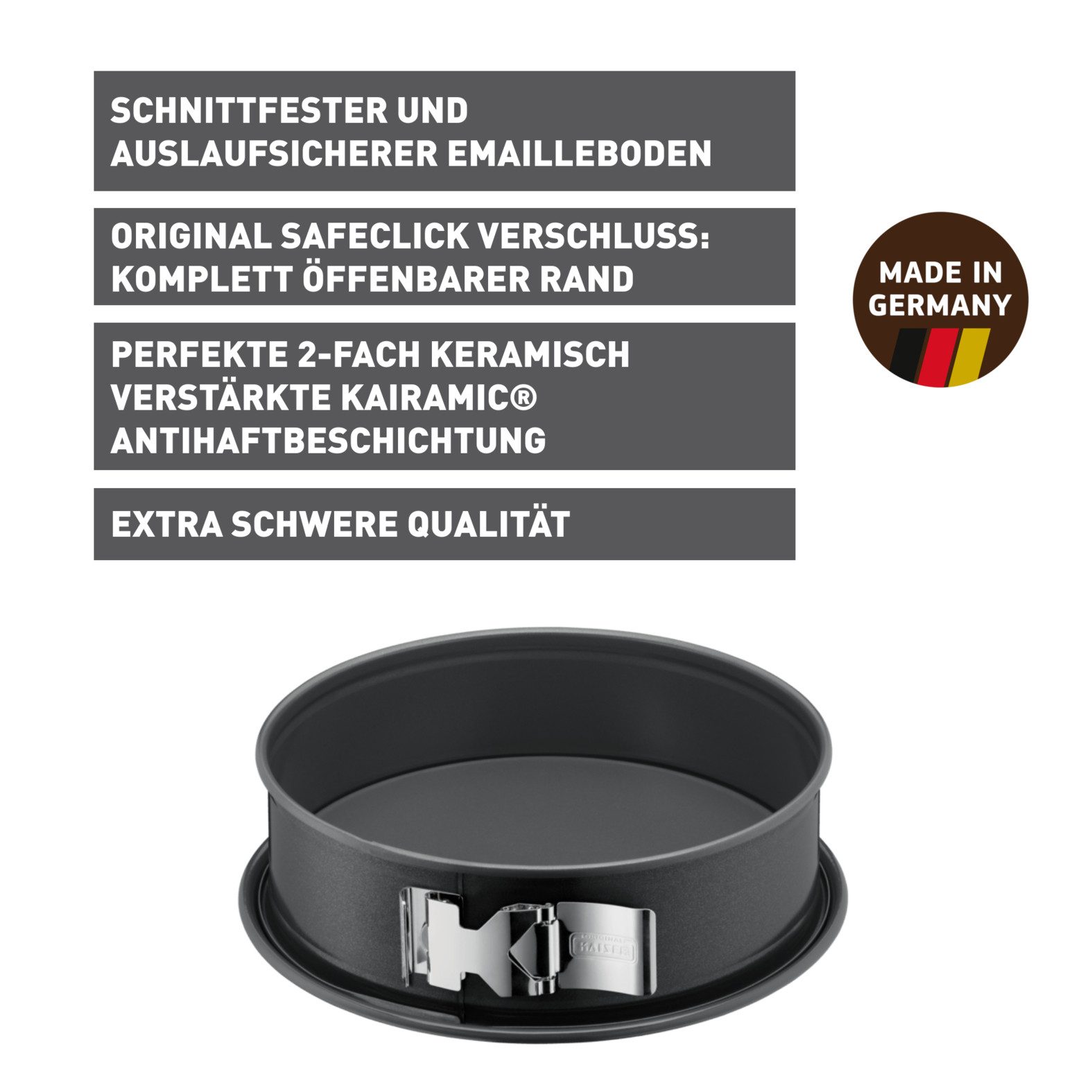 Kaiser Backformen Backform La Forme Plus, schnittfest, backofenfest, auslaufsicher, Made in Germany, Herstellergarantie: 10 Jahre auf die Antihaftbeschichtung, Made in Germany