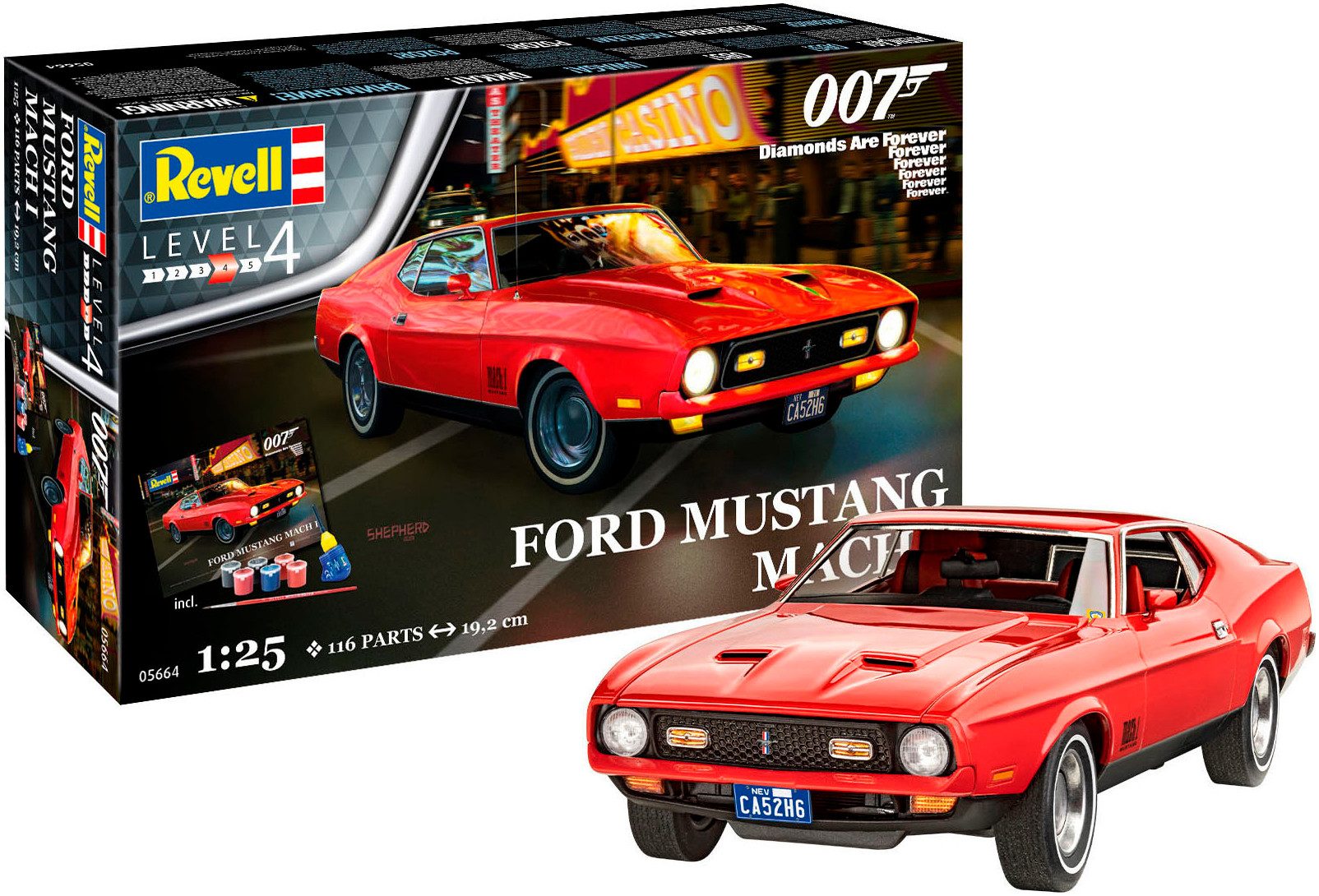 Revell® Modellbausatz James Bond 007 Diamantenfieber Ford Mustang Mach I, Maßstab 1:25