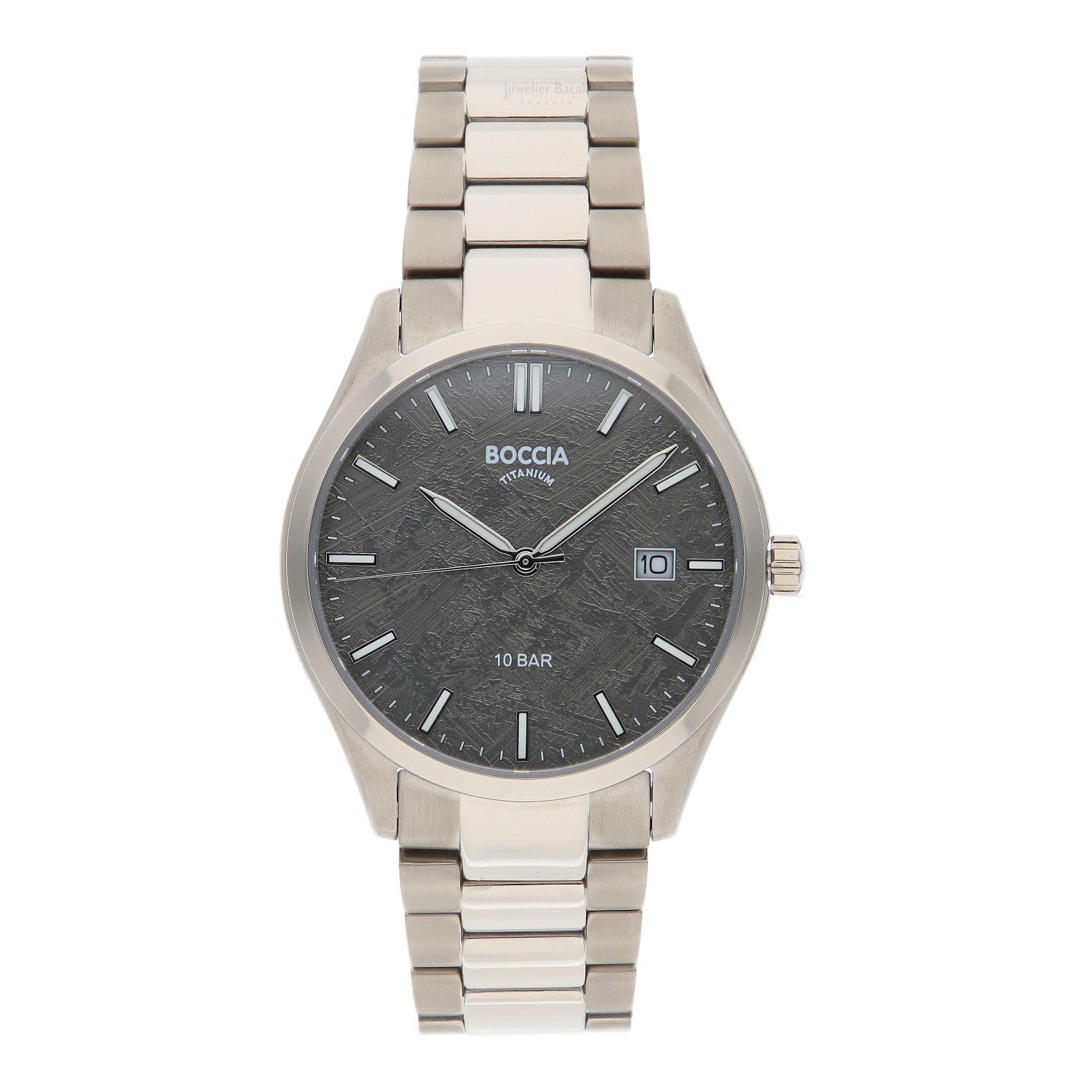 Boccia Quarzuhr Boccia Herrenuhr 3672-01 Reintitan, Saphirglas, Anthrazit, (1-tlg)