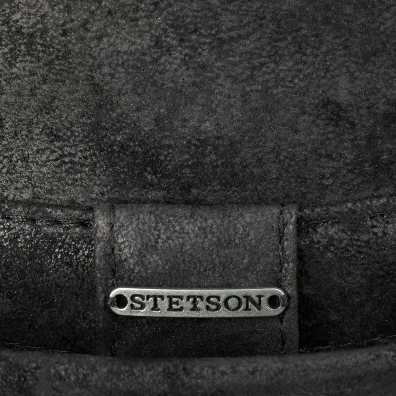 Stetson mit Lederhut Fedora (1-St) schwarz Futter