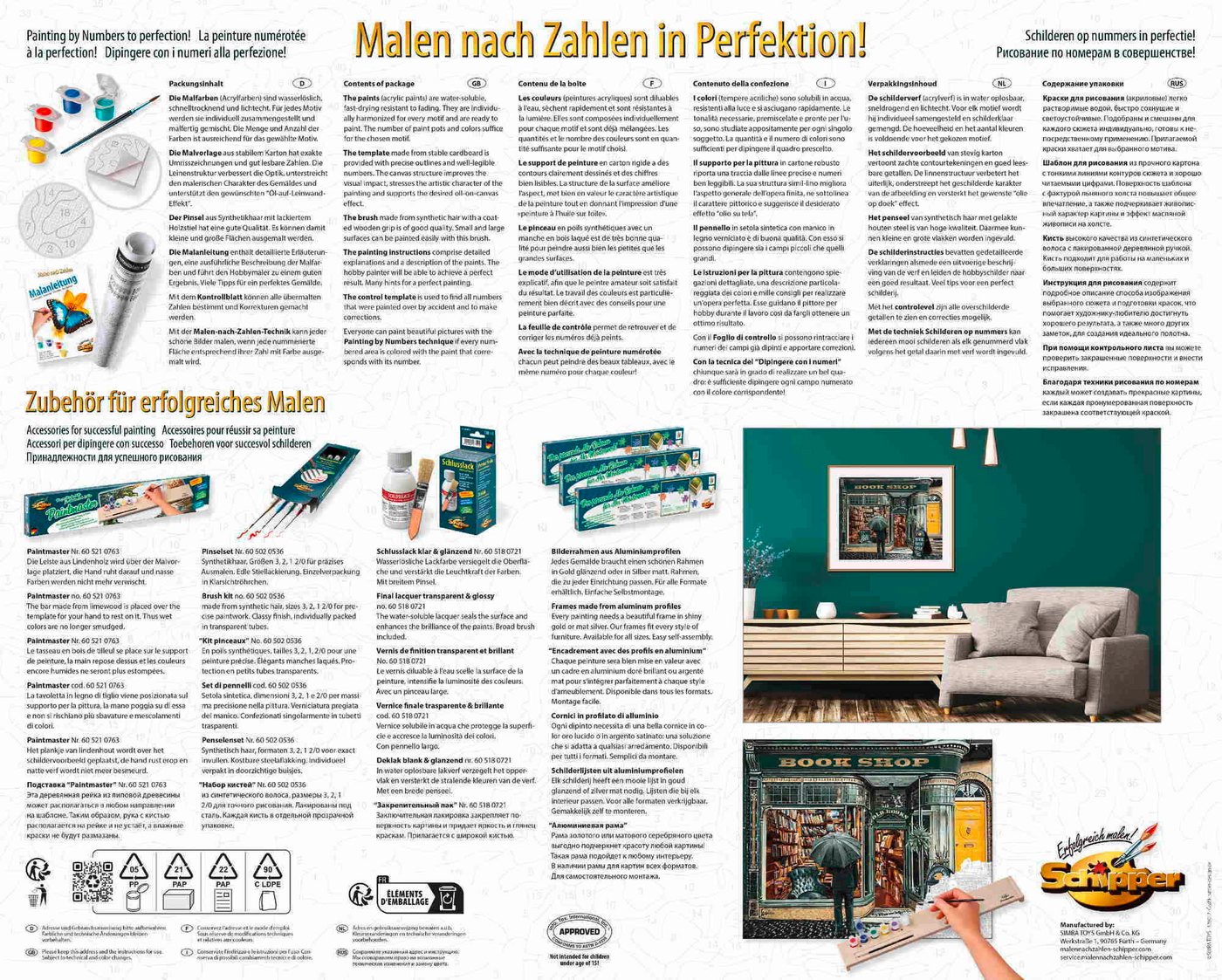 Thumbnail - Schipper Malen nach Zahlen Schipper Malen nach Zahlen Master Class 40x50cm Englischer Buchladen 6