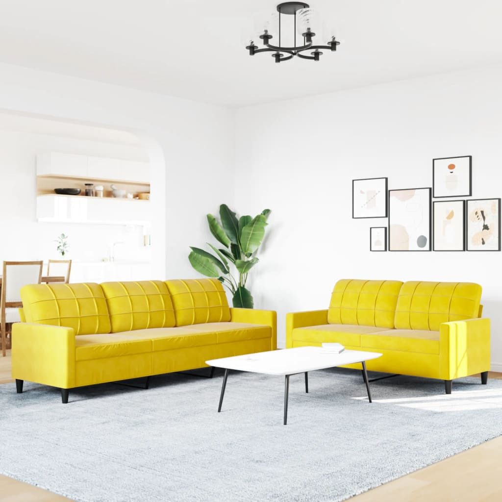 vidaXL Sofa 2-tlg. Sofagarnitur mit Kissen günstig online kaufen