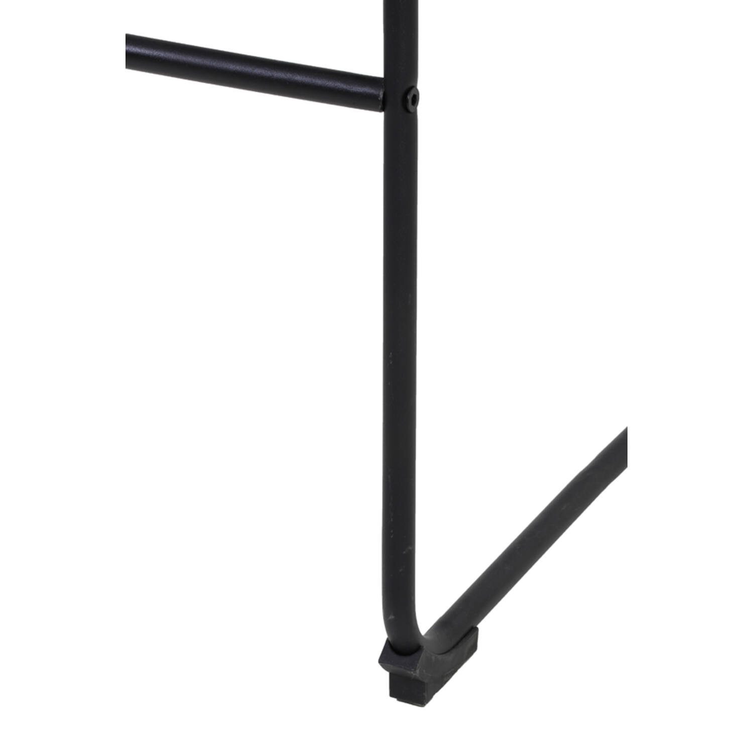 Light & Living Barhocker Barhocker Barstuhl JEDDO Light & Living 47x46x99 cm Leder Grau Schwarz