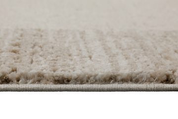 Teppich Thorben, Wecon home, Höhe: 18 mm, Weicher Kurzflorteppich mit Bordüre, Hoch-Tief-Struktur, Wohnzimmer