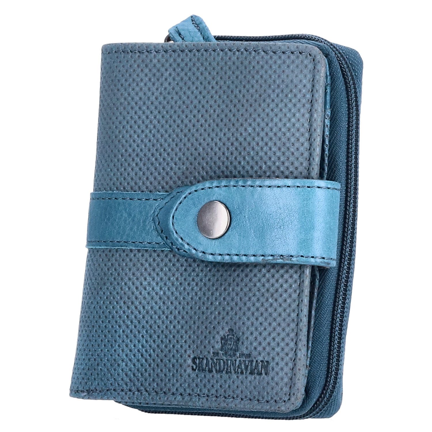 The Skandinavian Brand Geldbörse The Skandinavian Brand Damen Leder Geldbörse mittel Blue