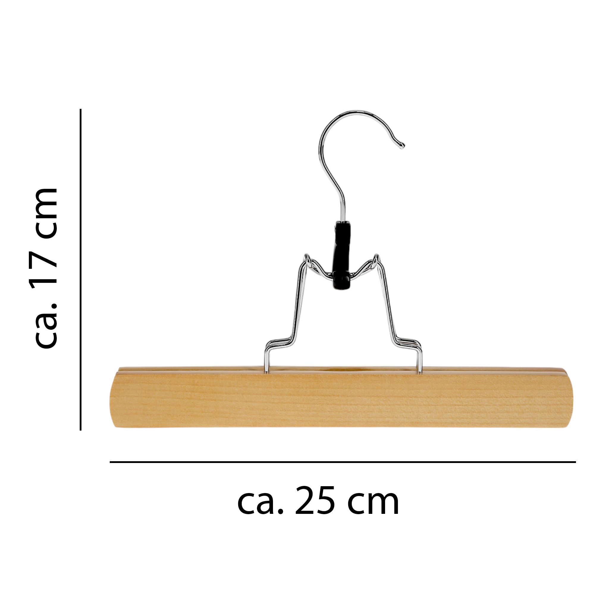VonBueren Kleiderbügel VonBueren Hosenbügel Klemmbügel aus Holz, (12-tlg) günstig online kaufen