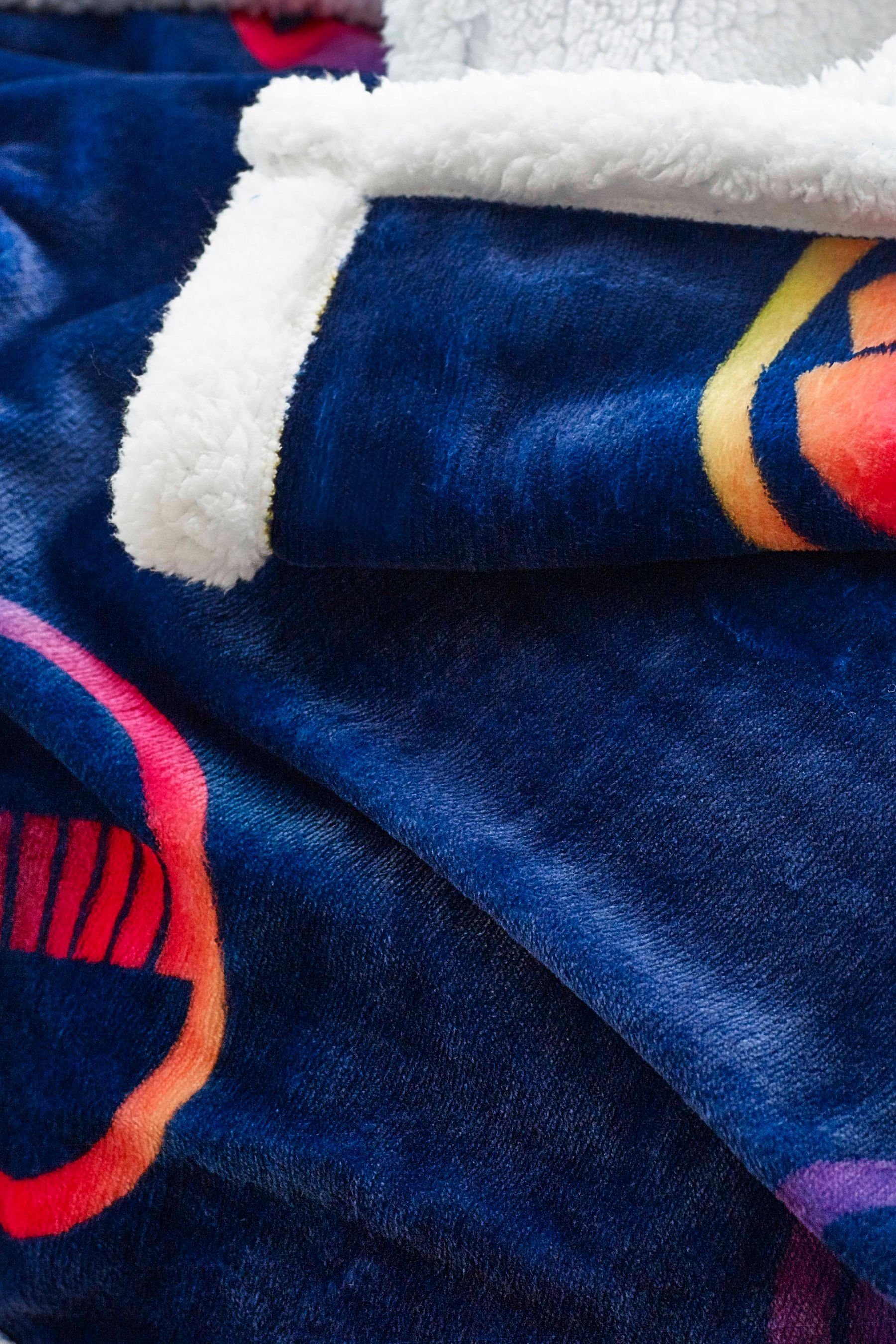 Überwurf Disney Decke aus Teddykunstfell-Fleece, Marvel Blue Next