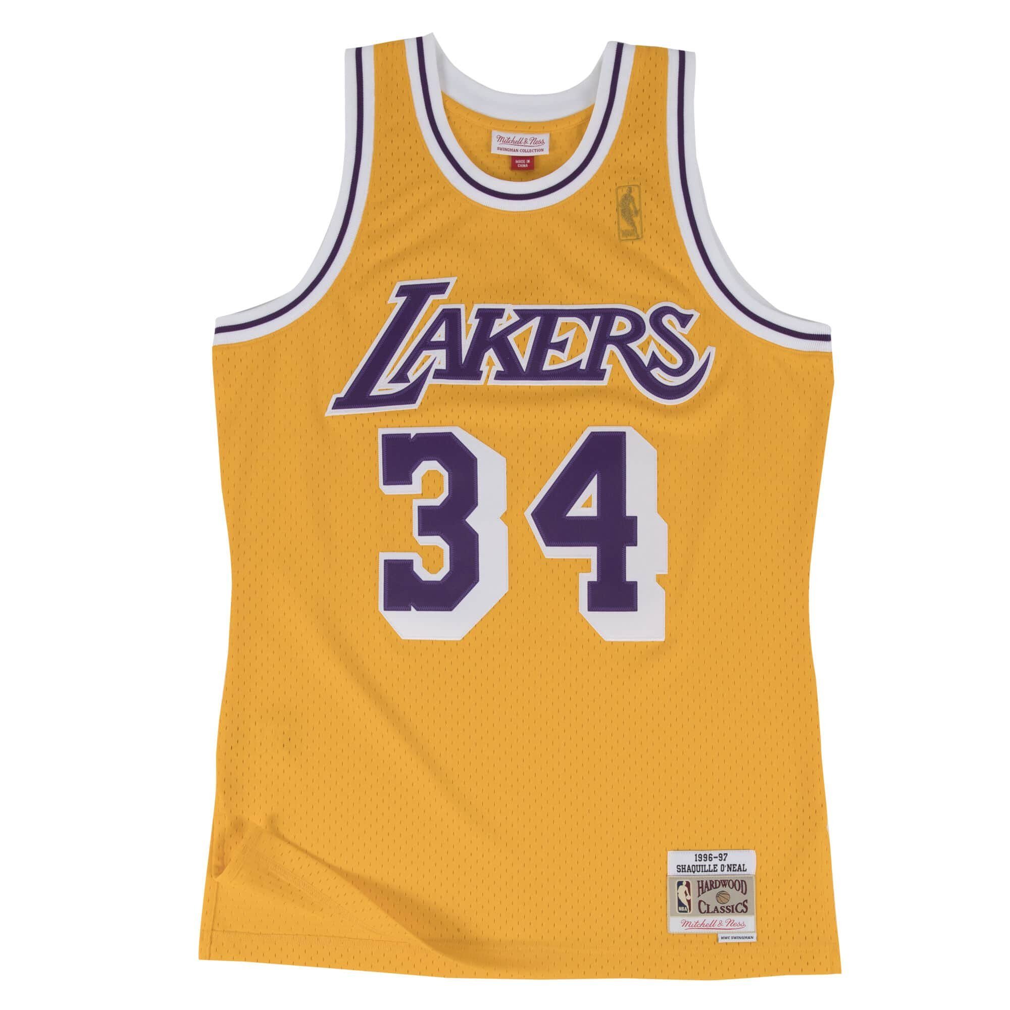 Los O'Neal Basketballtrikot Home Angeles Lakers & Shaquille Ness Mitchell 1996-97
