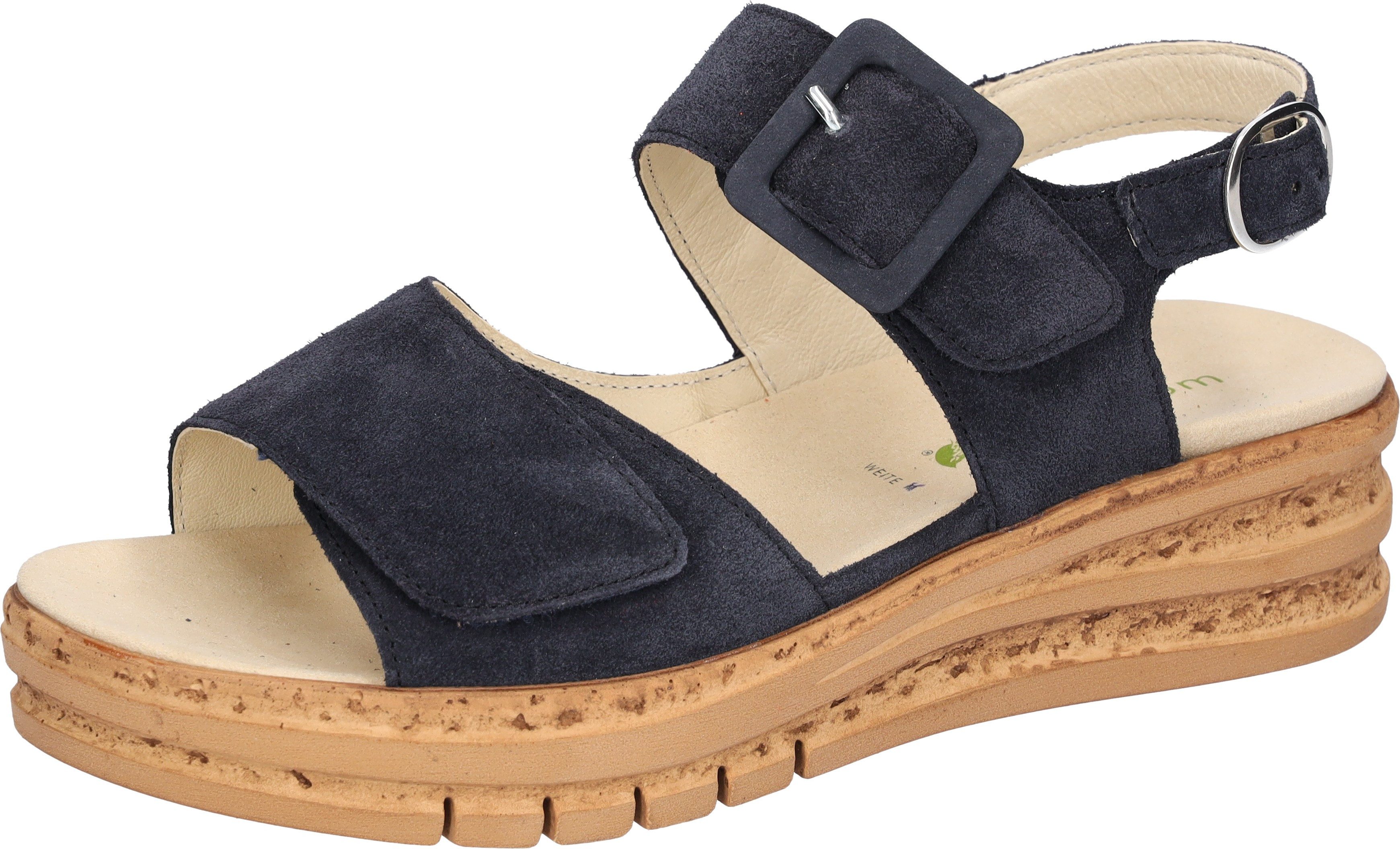 Waldläufer K-ARLENE Plateausandaletten Sommerschuh, Klettsandale in Extraweite K für den kräftigen Fuß