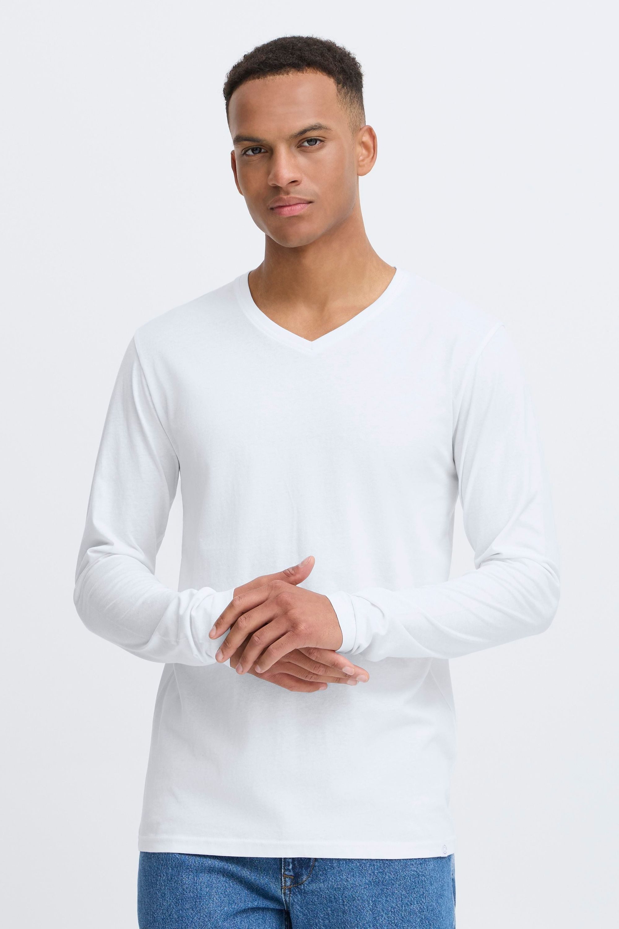 !Solid Langarmshirt SDBeda Longsleeve mit V-Ausschnitt günstig online kaufen