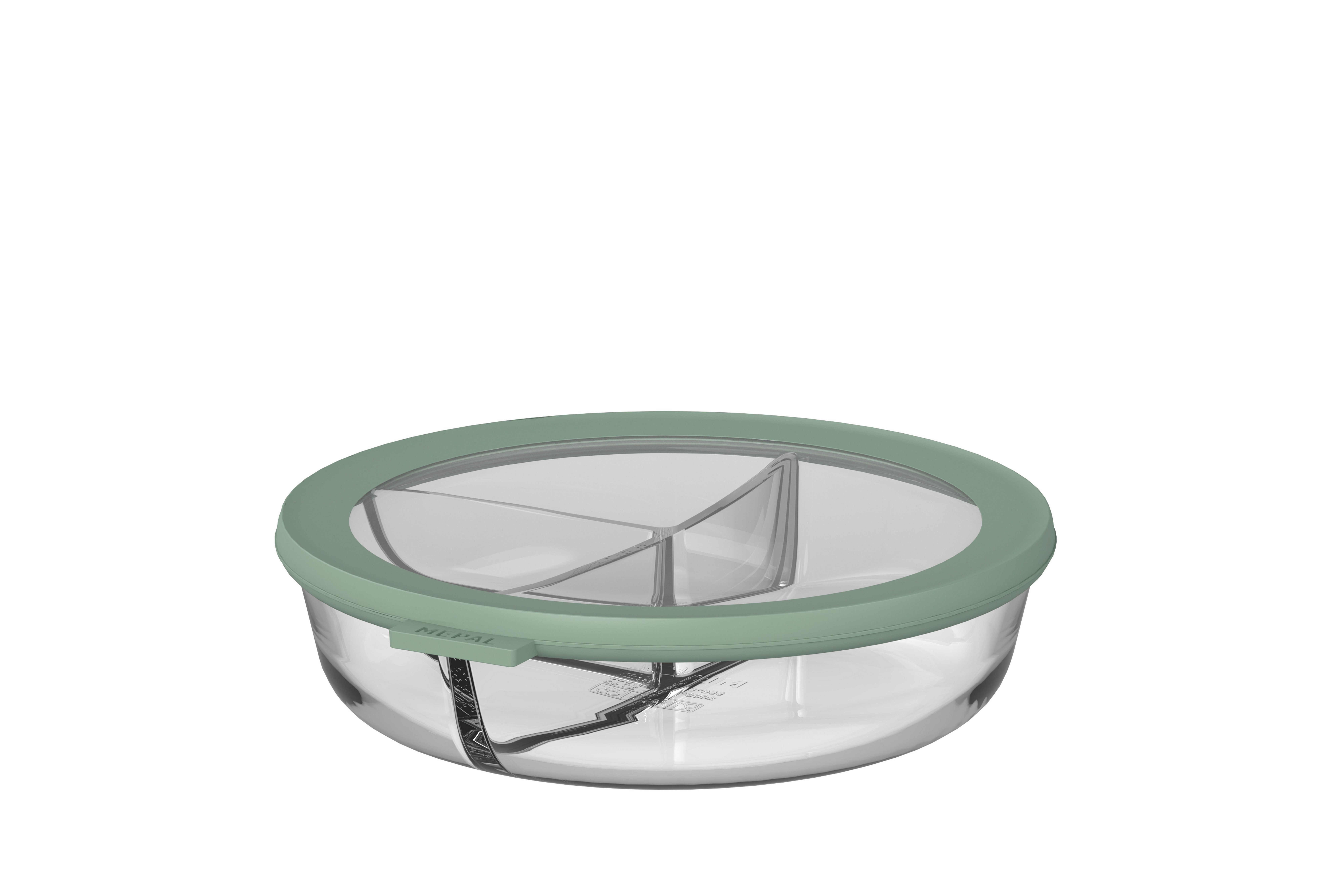 Mepal Aufbewahrungsbox Mepal Cirqula 250+250+500 ml Glas Bento Schüssel - Nordic sage