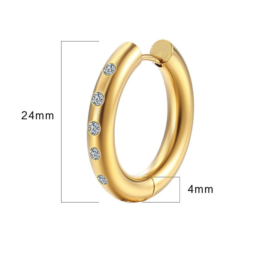 Hoop plattiert GLAMO Ohrringe,Geschenk Ohrringe,18K Gold Ohrhänger Gold Frauen Paar für