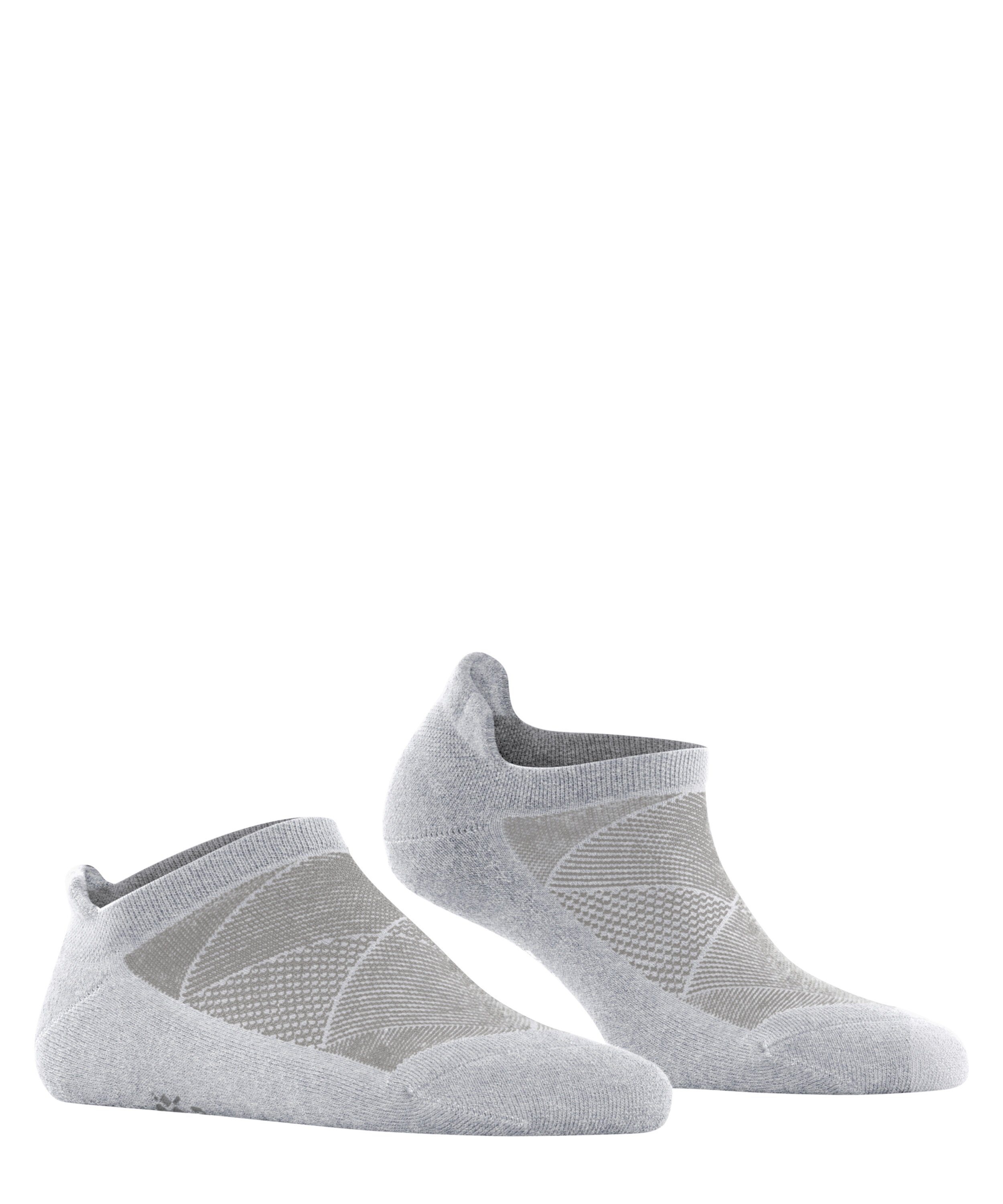 Burlington (1-Paar) mit grey leicht Sohle gepolsterter light Athleisure (3775) Sneakersocken mel.