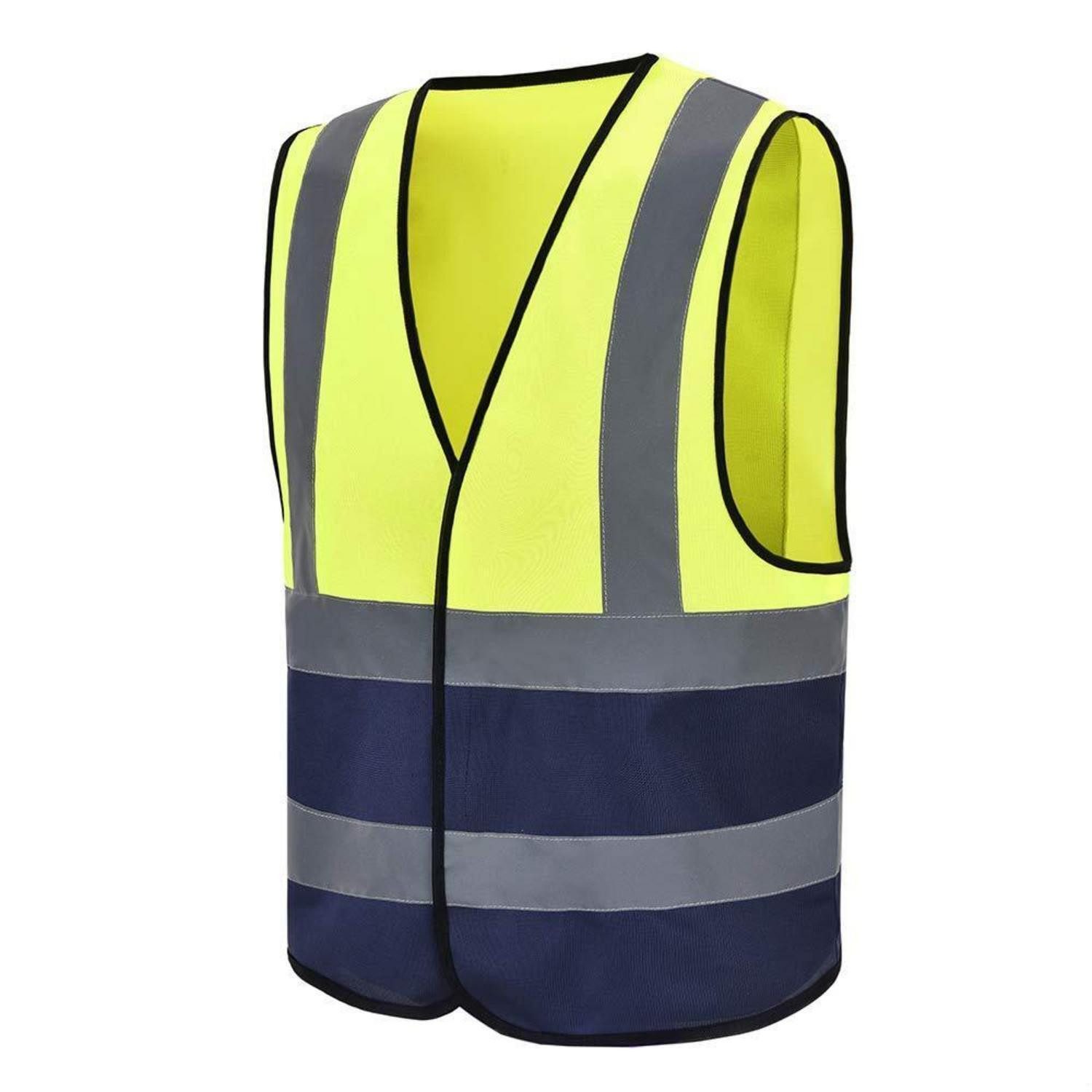 LuxusKollektion Warnweste Sicherheitsweste Gelb Marine 4XL-5XL