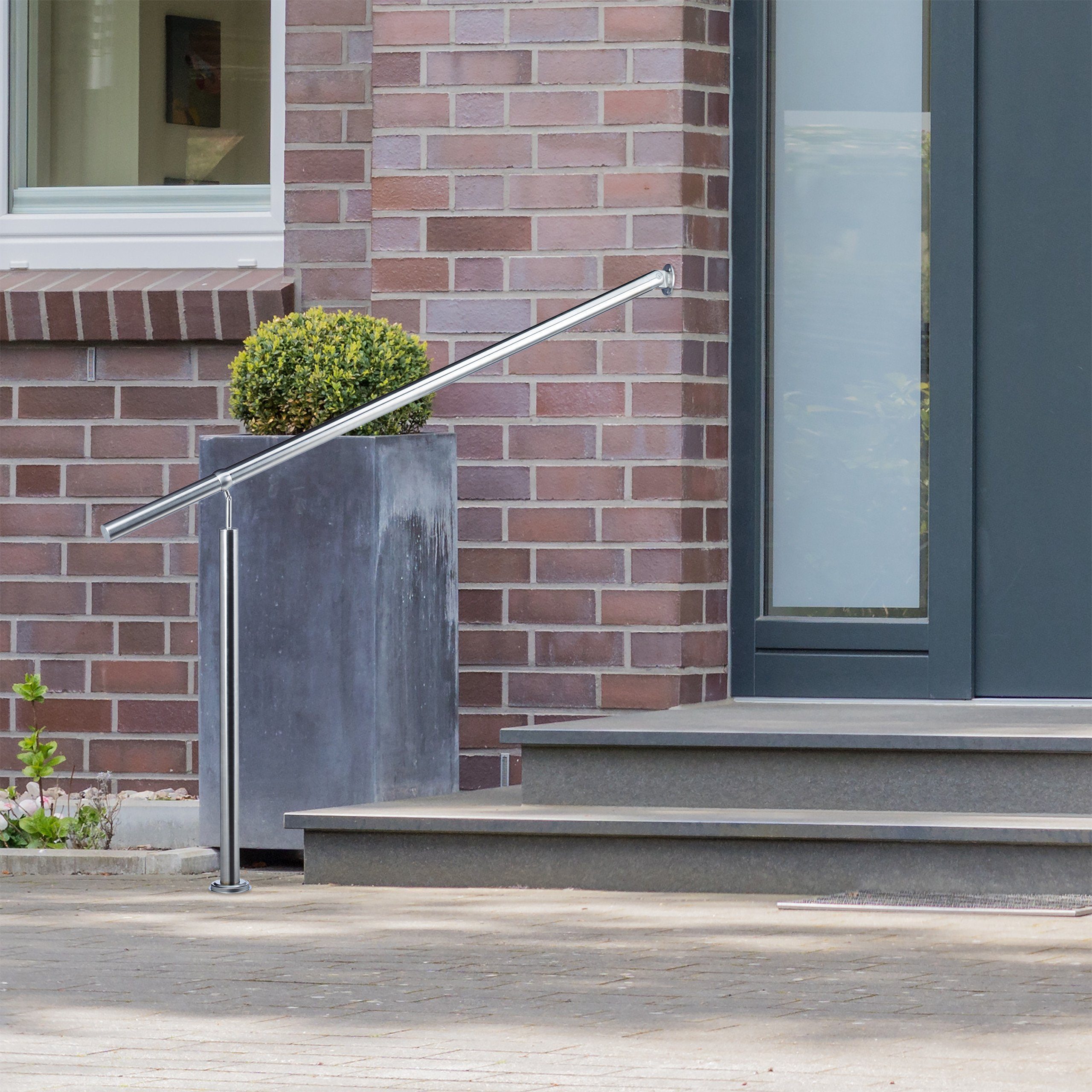relaxdays Außentreppe Treppengeländer Edelstahl, 1500 mm günstig online kaufen