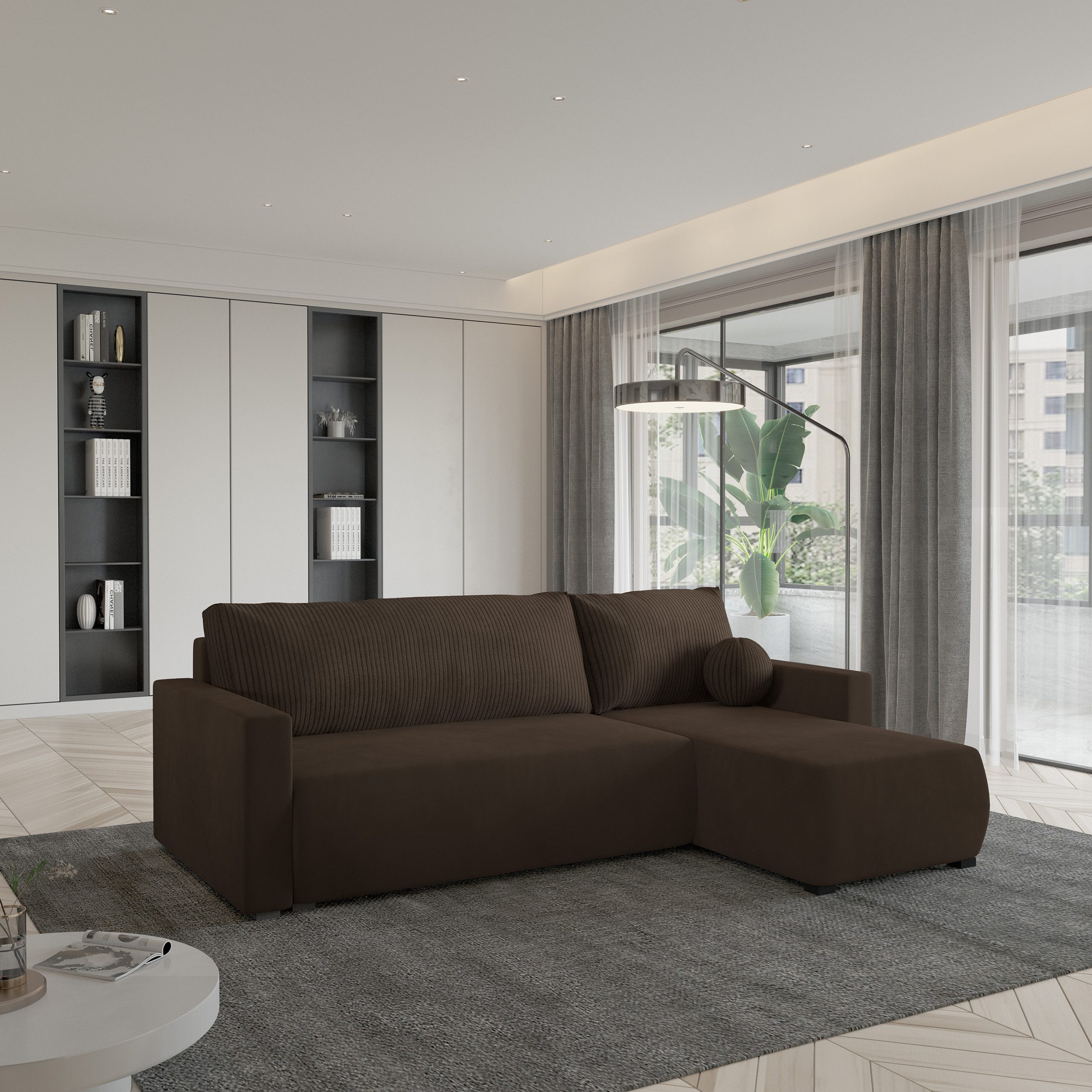 Masseno Ecksofa SORGE mit Schlaffunktion L-Form, Sofa mit Bettkasten