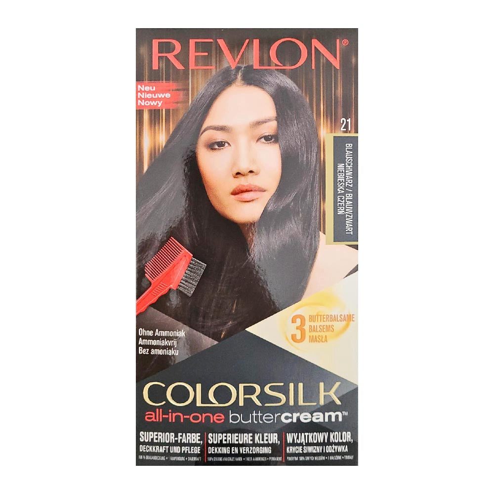 Revlon Haarfarbe Revlon Colorsilk Haarfarbe Blauschwarz 21 All In One Buttercream
