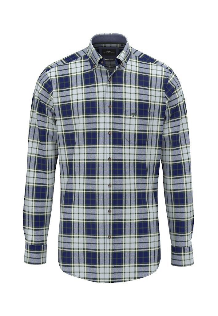 FYNCH-HATTON Businesshemd Fynch-Hatton / He.Hemd langarm / Brushed Twill Check, B.D., 1/1