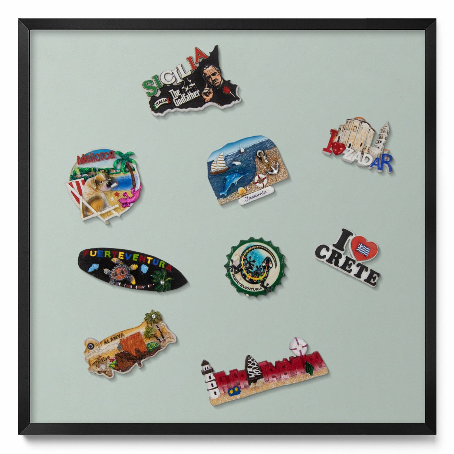 Tulup Magnettafel mit schwarzem Rahmen, einfarbigen Farben, für das Homeoffice, Magnetisches Memoboard Dekorative für Erinnerungen