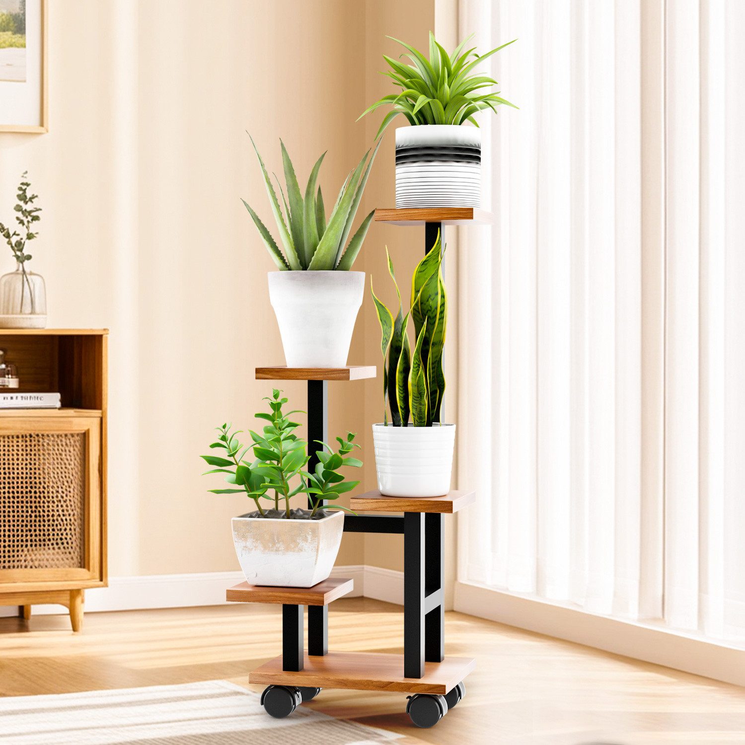 Simloveve Blumenständer Pflanzenständer aus Holz und günstig online kaufen