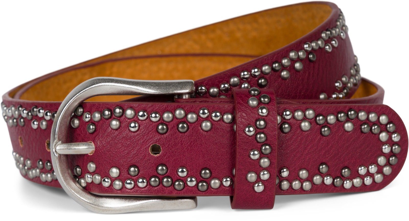 styleBREAKER Nietengürtel Gürtel mit kleinen Nieten (1-St)