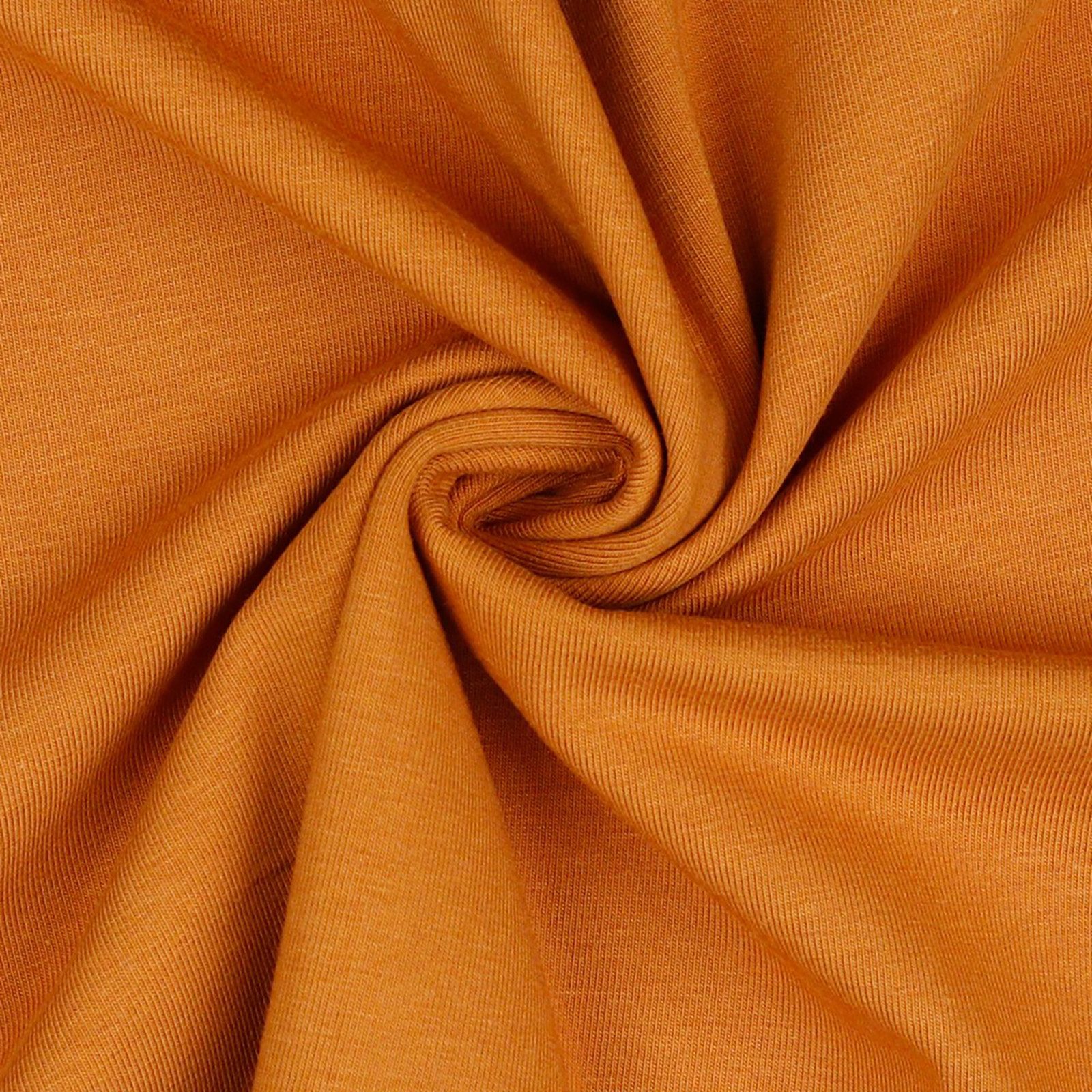maDDma Stoff 0,5m Bio Jersey Meterware Jerseystoff Baumwolle Farbwahl, 023 - terracotta