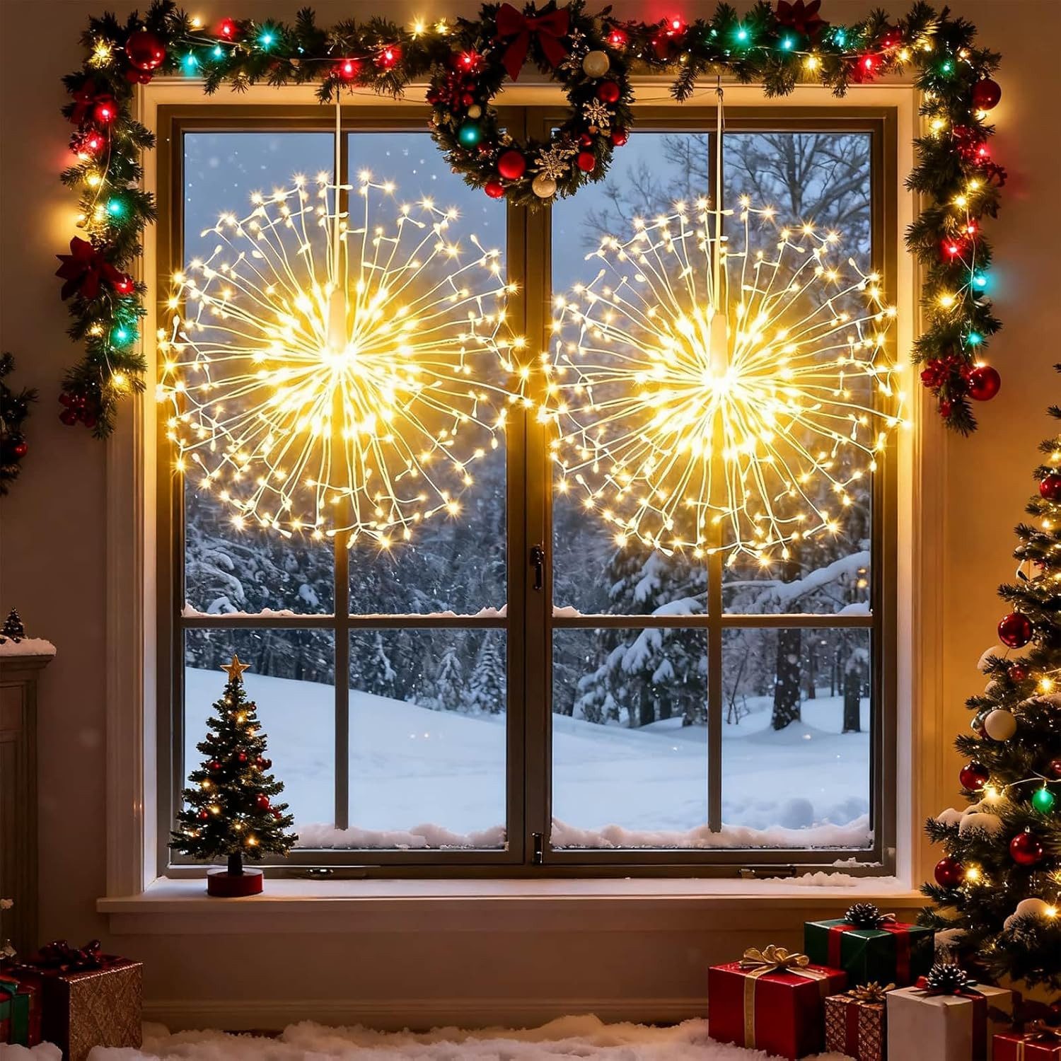 Lapamax LED-Lichterkette Feuerwerk Lichterkette Hängende,LED Weihnachtsbele günstig online kaufen