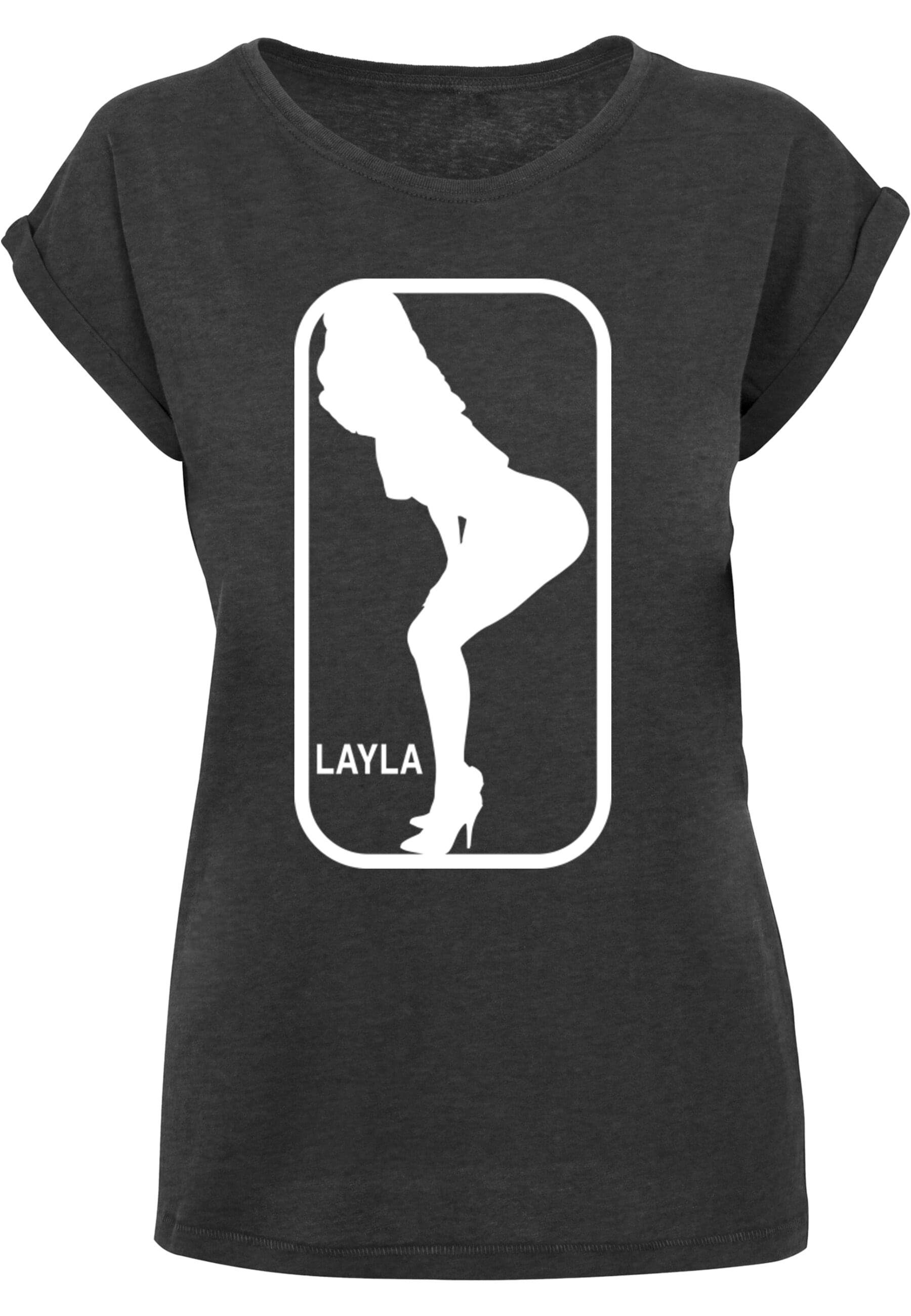 T-Shirt Damen T-Shirt Ladies charcoal Layla Dance (1-tlg) Merchcode X