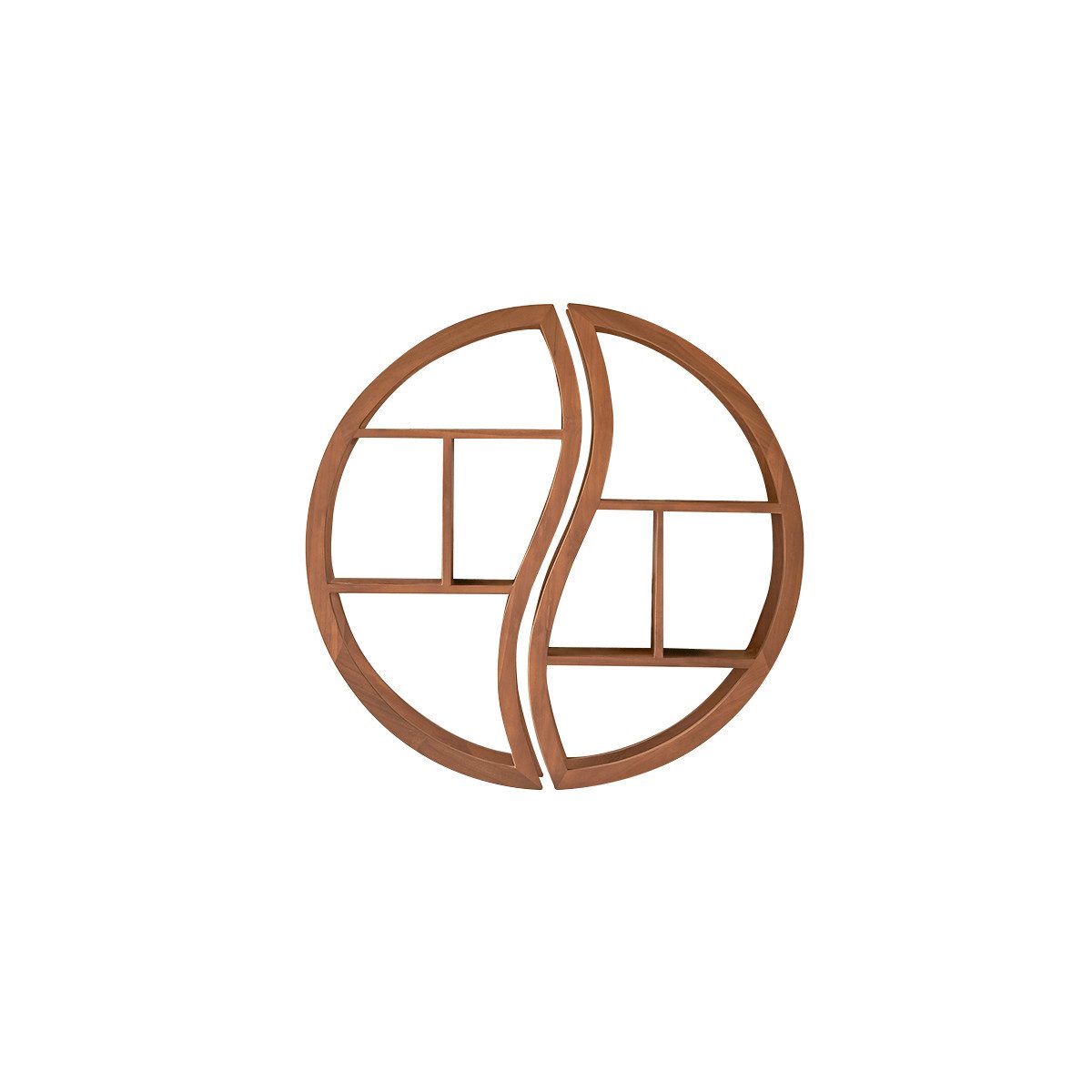 Tikamoon Bücherregal Wandregal Regal massives Teakholz 100 befestigen an der Wand Tikamoon