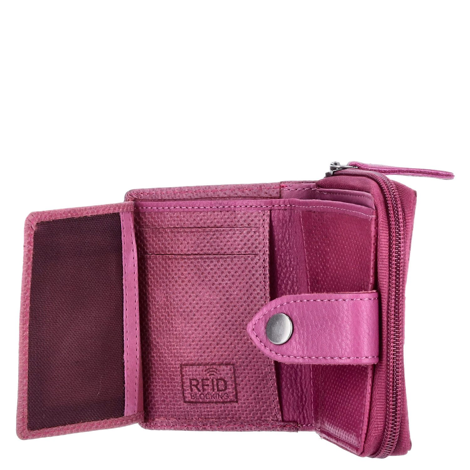 The Skandinavian Brand Geldbörse The Skandinavian Brand Damen Leder Geldbörse klein - Purple