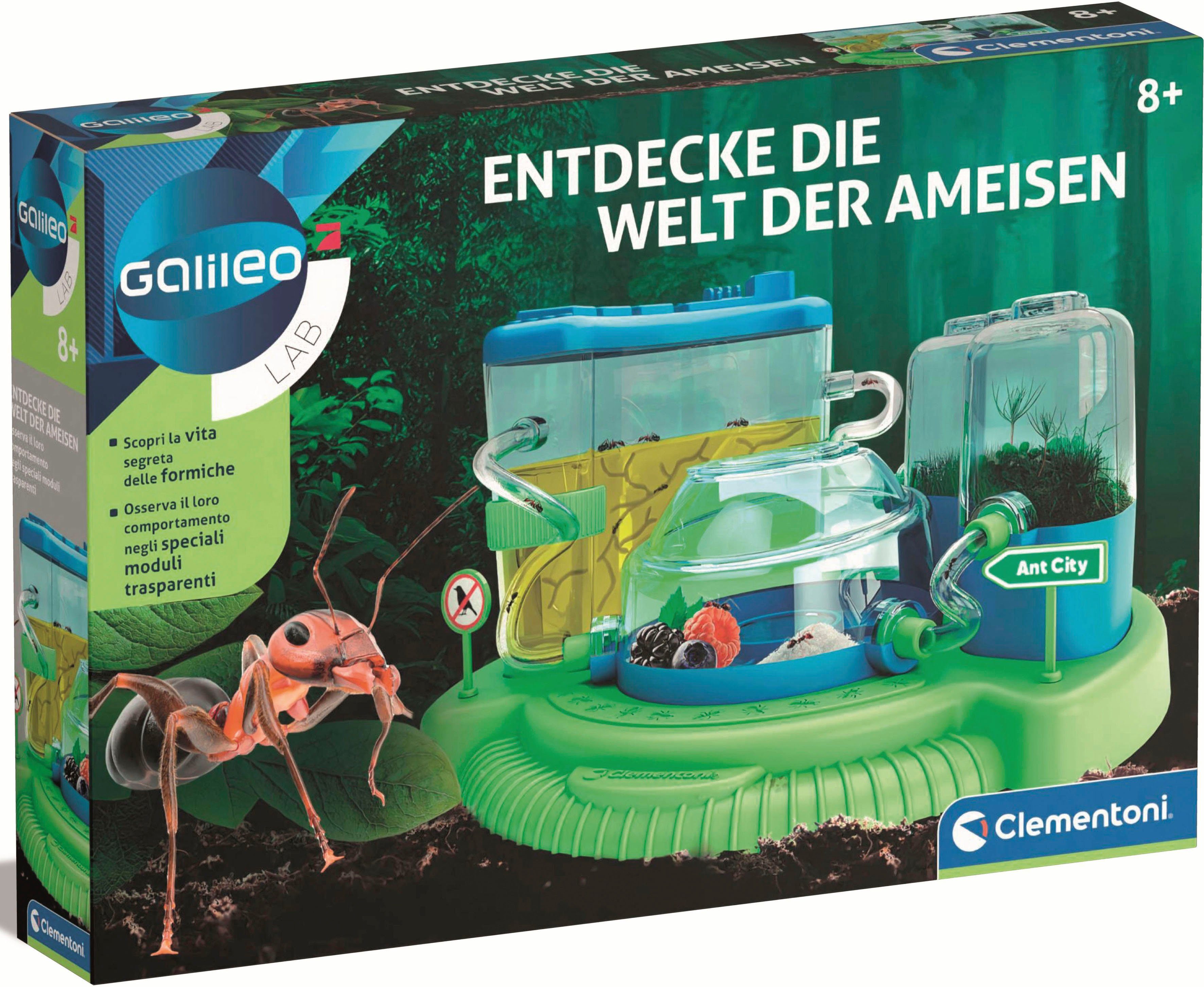 Clementoni® Experimentierkasten Galileo, Entdecke die Welt der Ameisen, Made in Europe