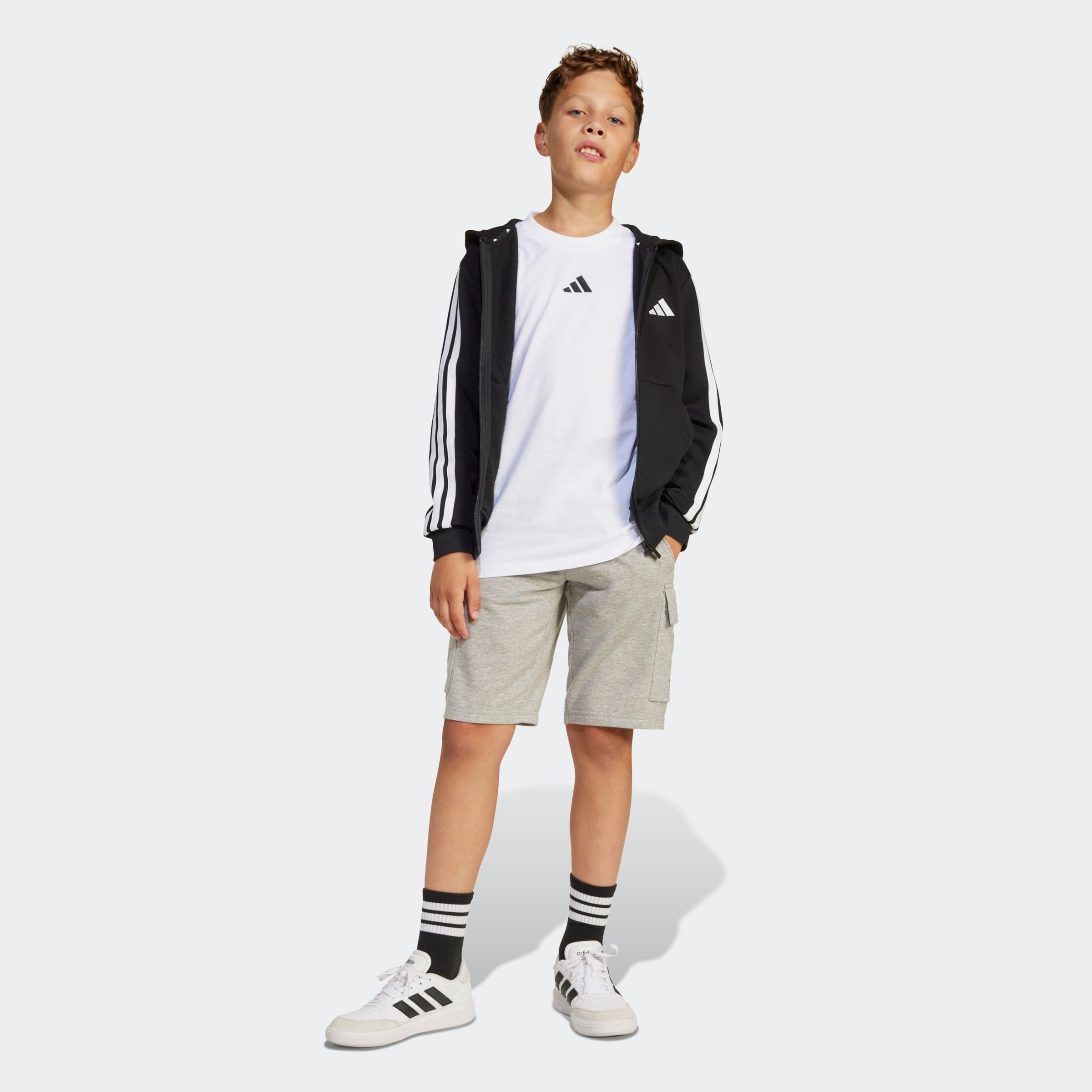adidas Sportswear Kapuzensweatjacke J 3S FL FZ HD