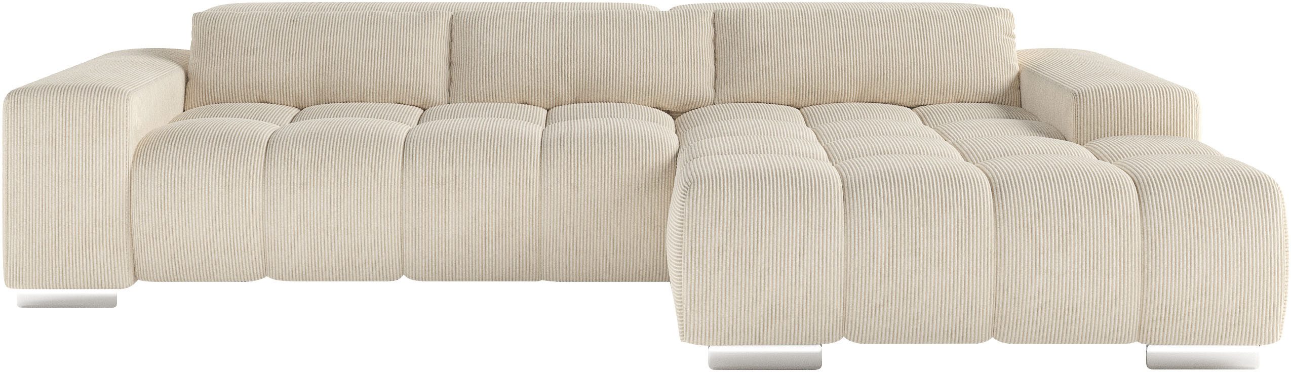 COTTA Ecksofa Orion L-Form, mit 2x Kopfteilverstellung & 3 Nierenkissen
