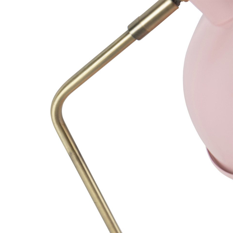 Qazqa Tischleuchte Milou, ohne Leuchtmittel, Warmweiß, QAZQA Tisch­leuchte, e14, Rosa, Stahl, Modern