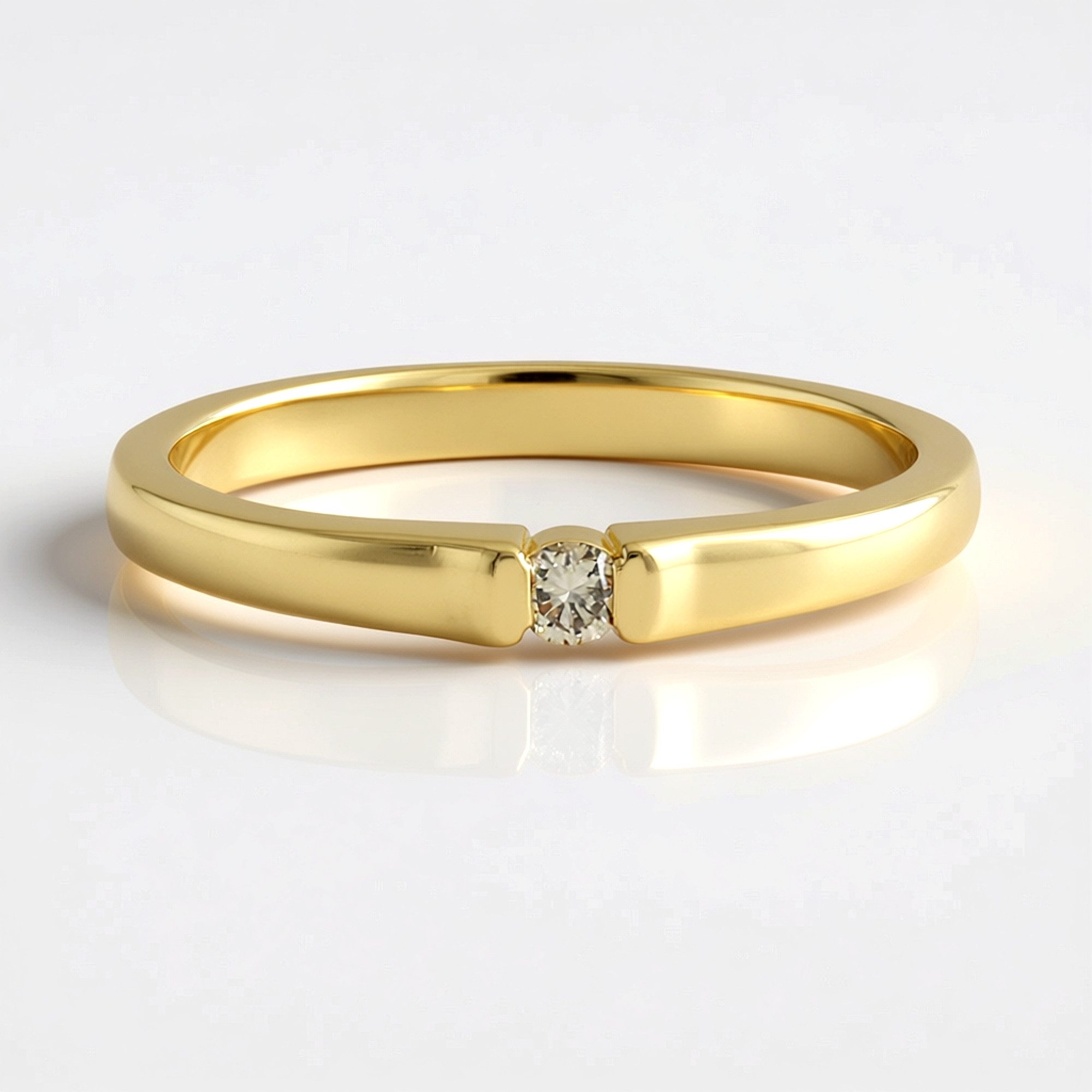 Cavill Diamantring Ring aus vergoldetem Silber mit Schokoladen-Diamant (1-tlg)