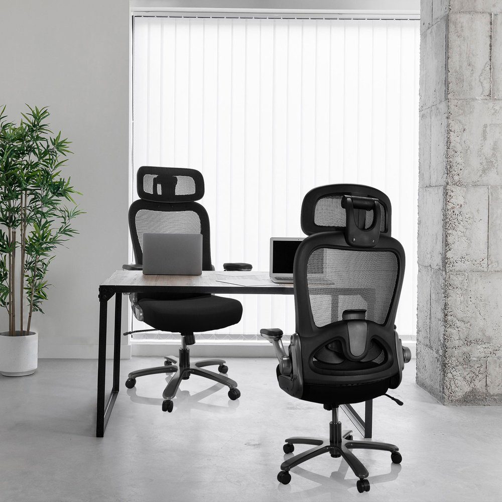 ergonomisch OFFICE hjh Chefsessel Bürostuhl Drehstuhl PRO St), I T Stoff/Netzstoff Drehstuhl INSTRUCTOR (1 XXL