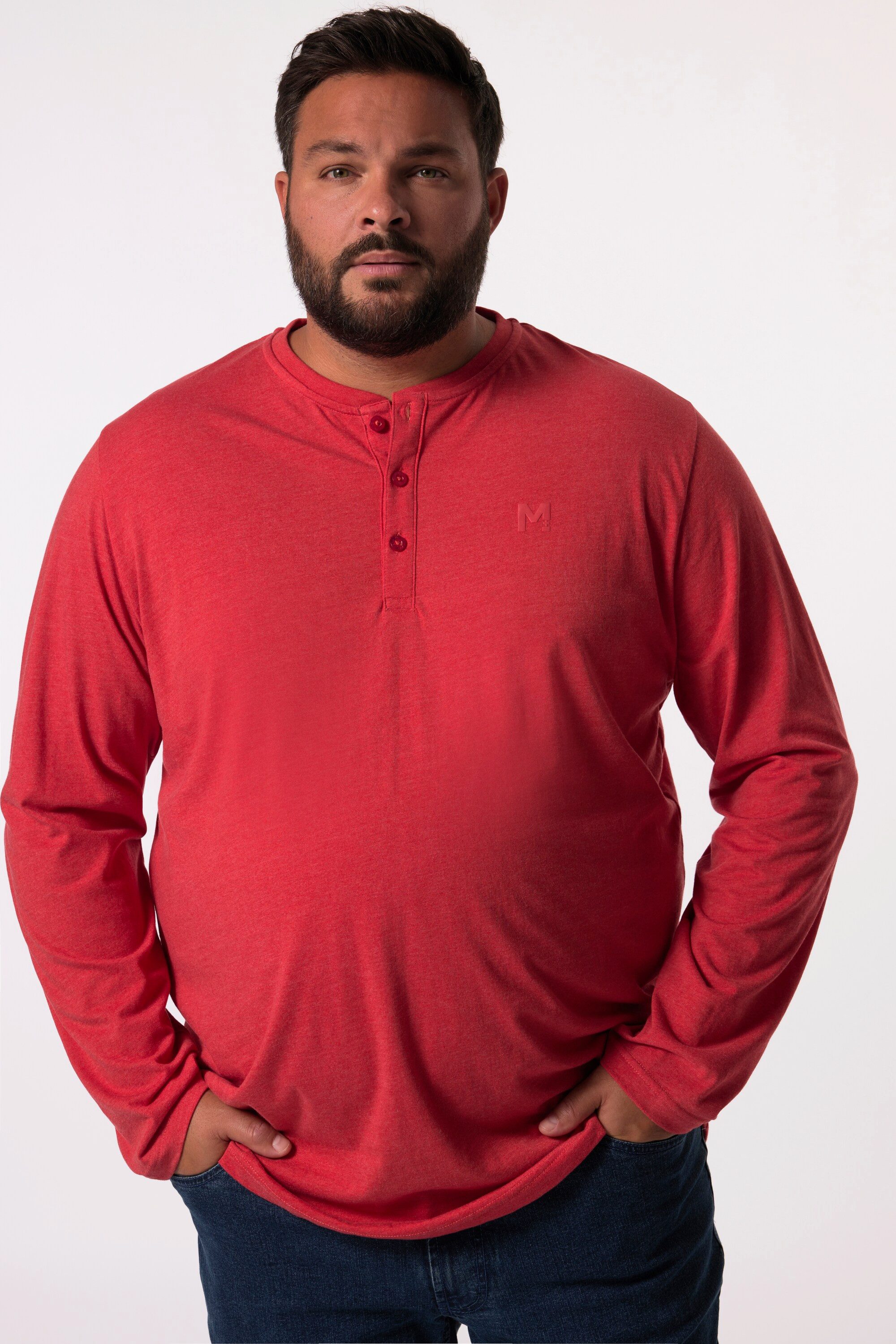 Men Plus T-Shirt Men+ Henley Basic günstig online kaufen