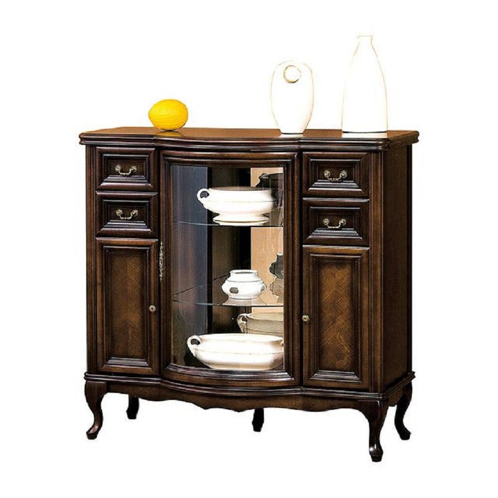 Xlmoebel Wohnzimmer-Set Italienisches Wohnzimmermöbel mit Kommode und Vitrine, (2-St., 4 teiliges Wohnzimmer Set), Hergestellt in Europa