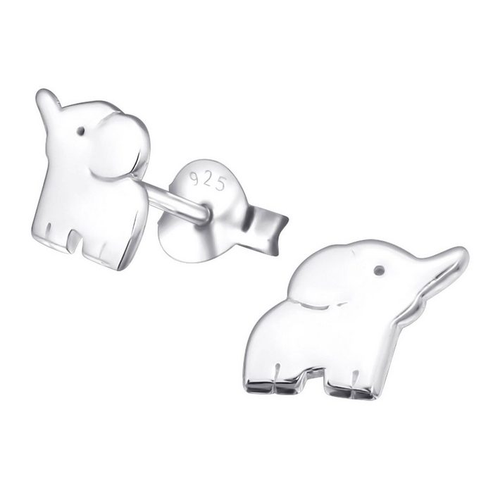 Monkimau Paar Ohrstecker Elefanten Ohrringe aus 925 Silber (Packung)