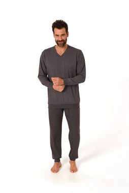 Normann Pyjama Normann Herren langarm Schlafanzug Pyjama mit Bündchen