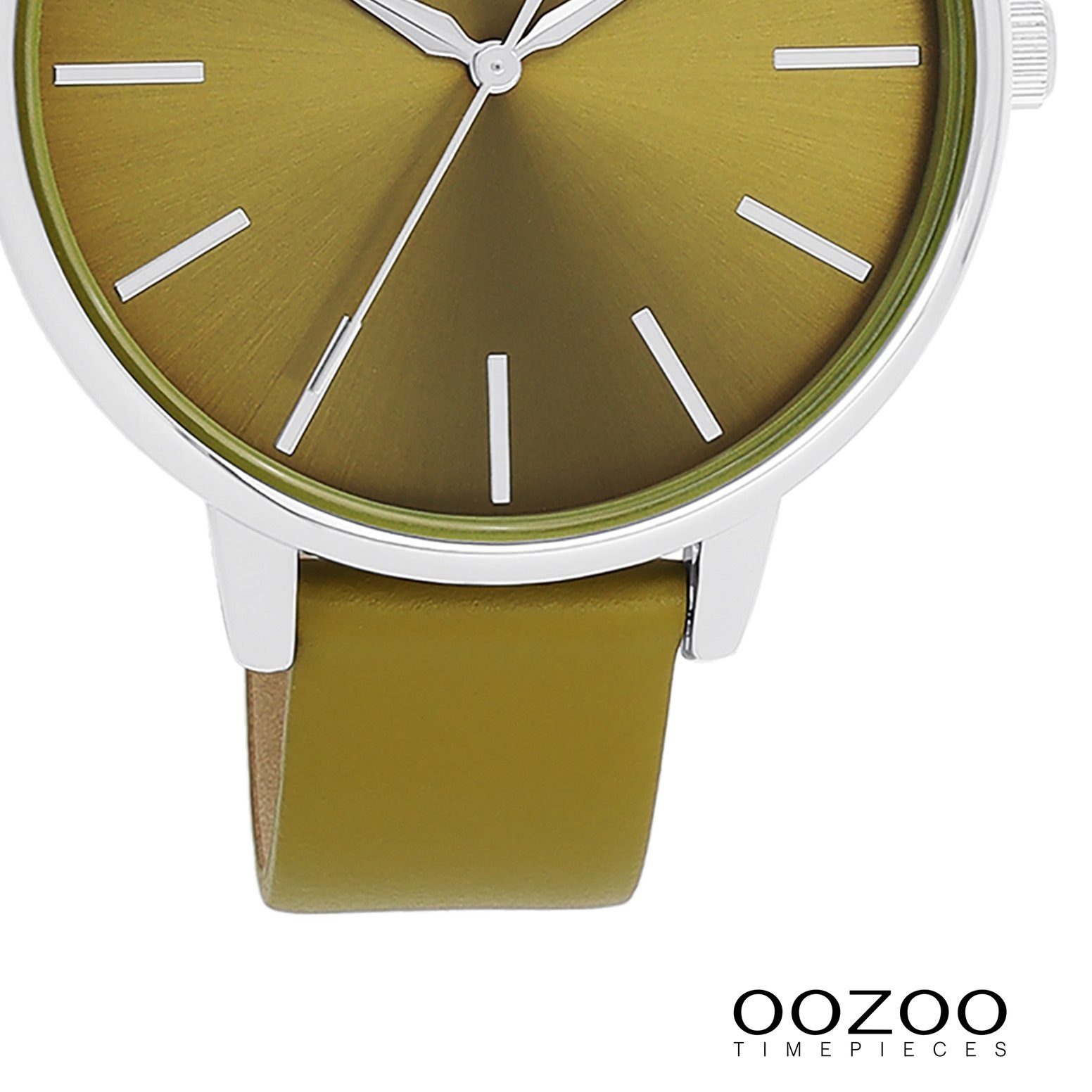OOZOO Quarzuhr Oozoo Damen Armbanduhr Timepieces Analog, (Analoguhr), Damenuhr rund, groß (ca. 42mm) Lederarmband, Fashion-Style