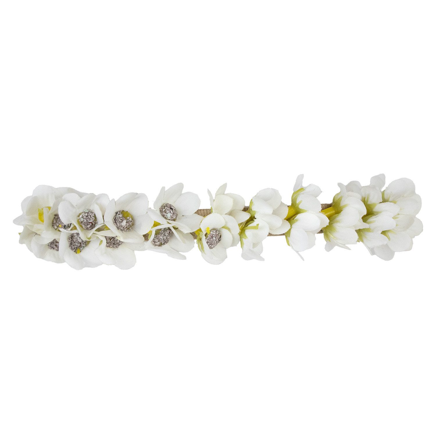 Trachtenland Haarreif Blumen Haarreif "Elfe" - Schmaler Blütenkranz Haarschmuck Hochzeit